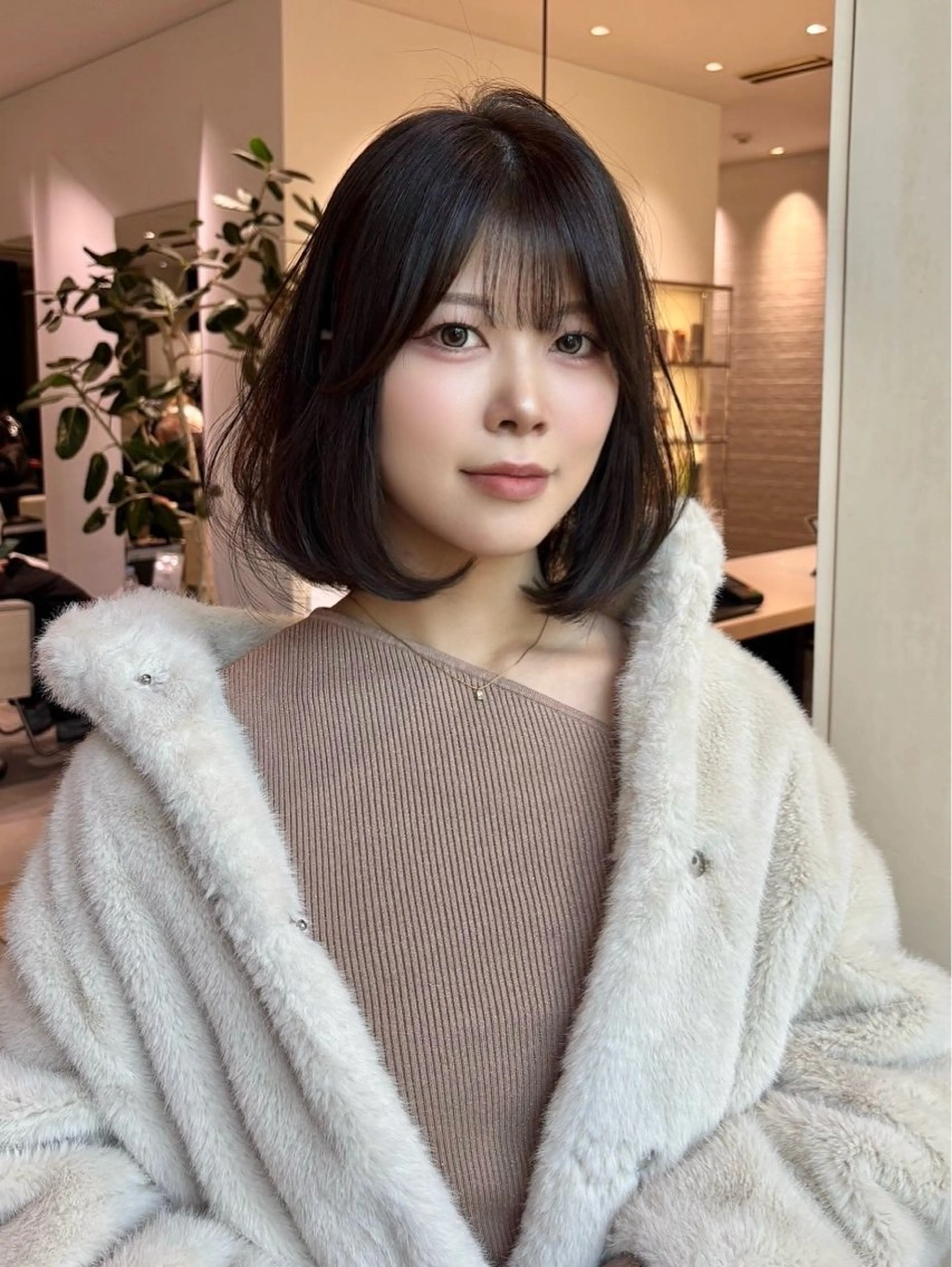 ショート カラー ボブ 韓国風ヘア 長めボブ カット ヘアカラー トリートメント 銀座/髪質改善/韓国 カラー🍓原田侑依のヘアスタイル