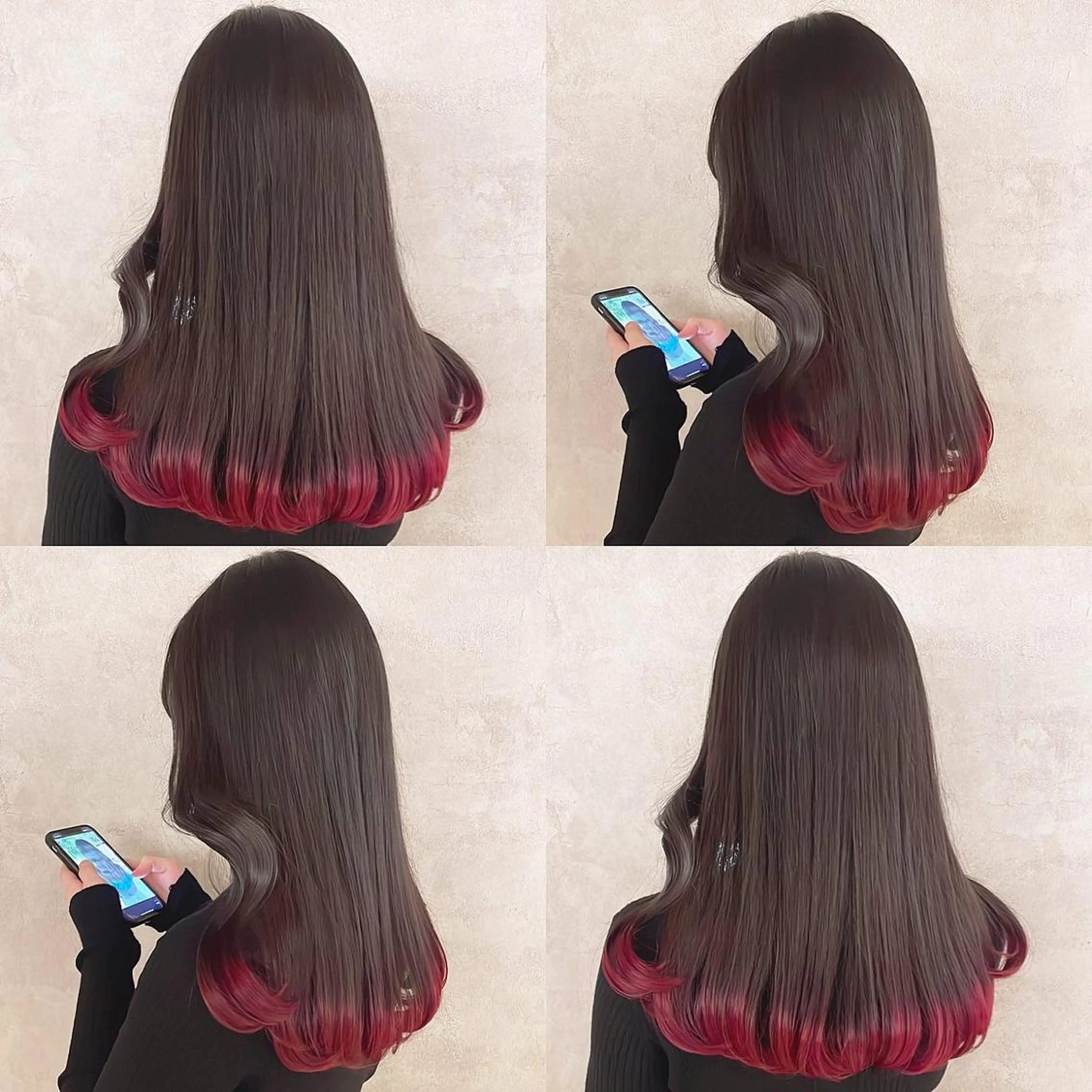 カラー ブリーチ デザインカラー ボブ ヘアカラー トリートメント 渋谷:インナーカラー ／🍒エリカ🍒のヘアスタイル