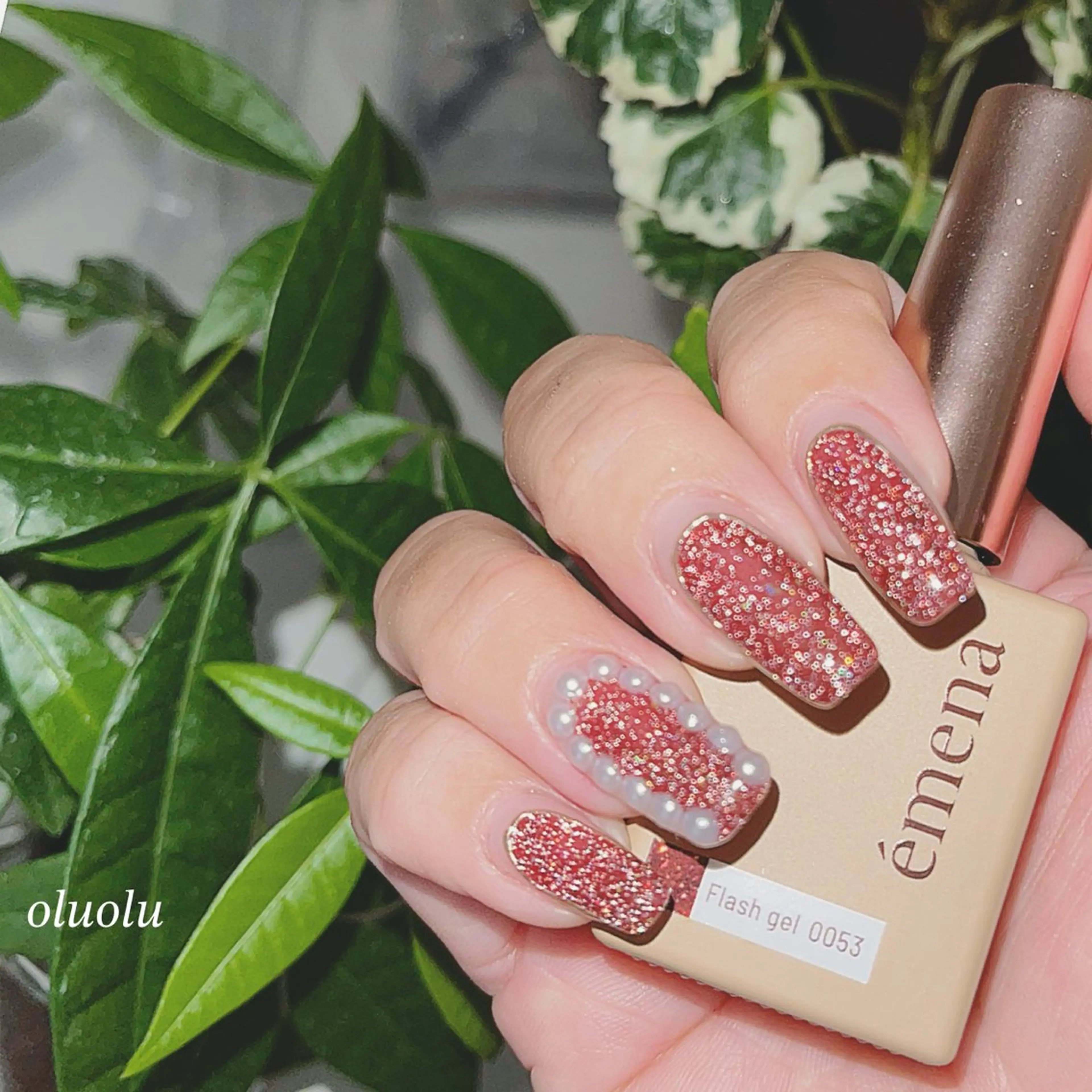 ネイル アートネイル フラッシュネイル ジェルネイル キラキラネイル ラメ(グリッター) ハンドネイル 大村 紬華のネイルデザイン