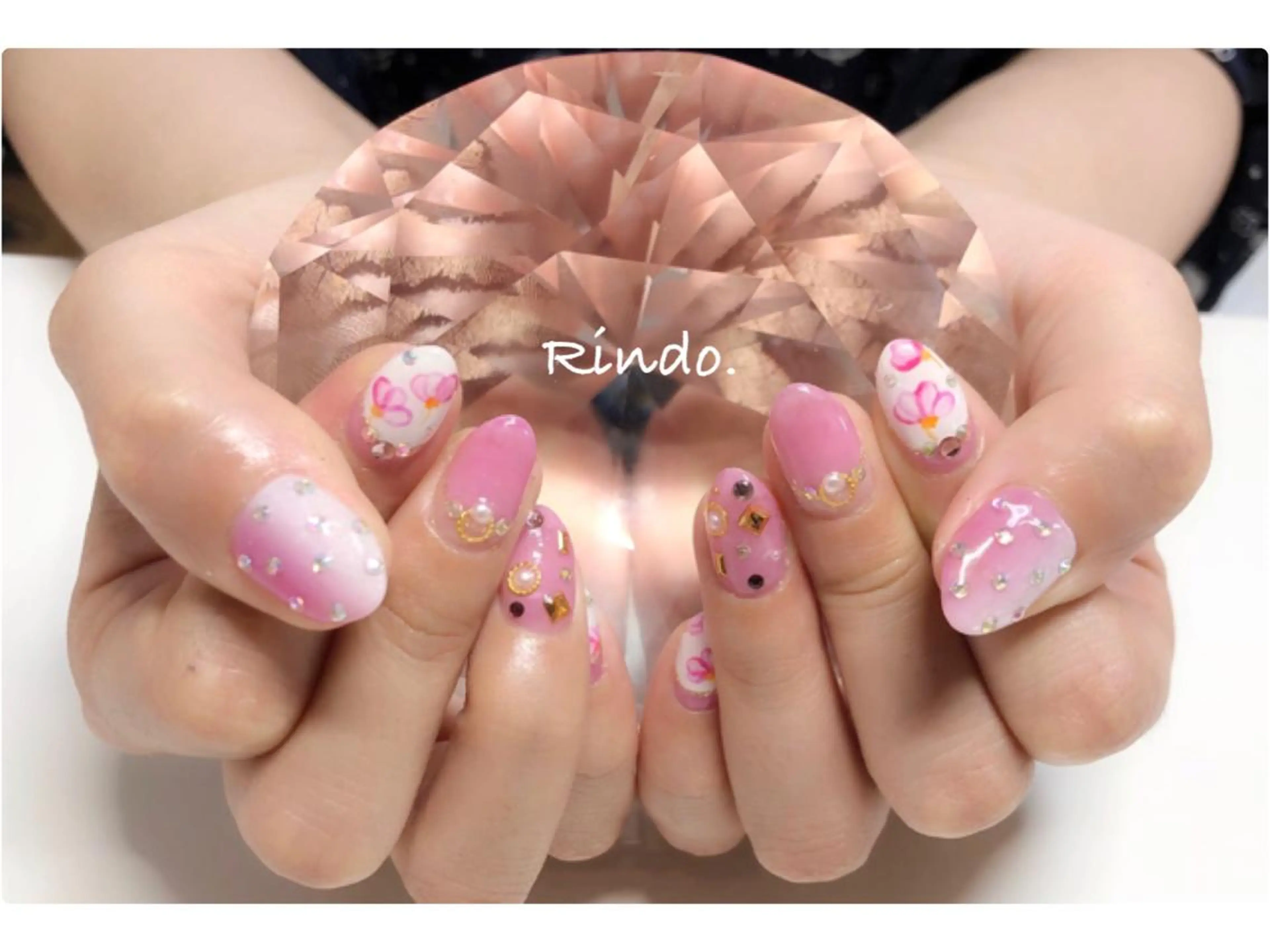 ネイル フラワーネイル ハンドネイル Rindo.ネイル ♡耳つぼジュエリーのその他イメージ