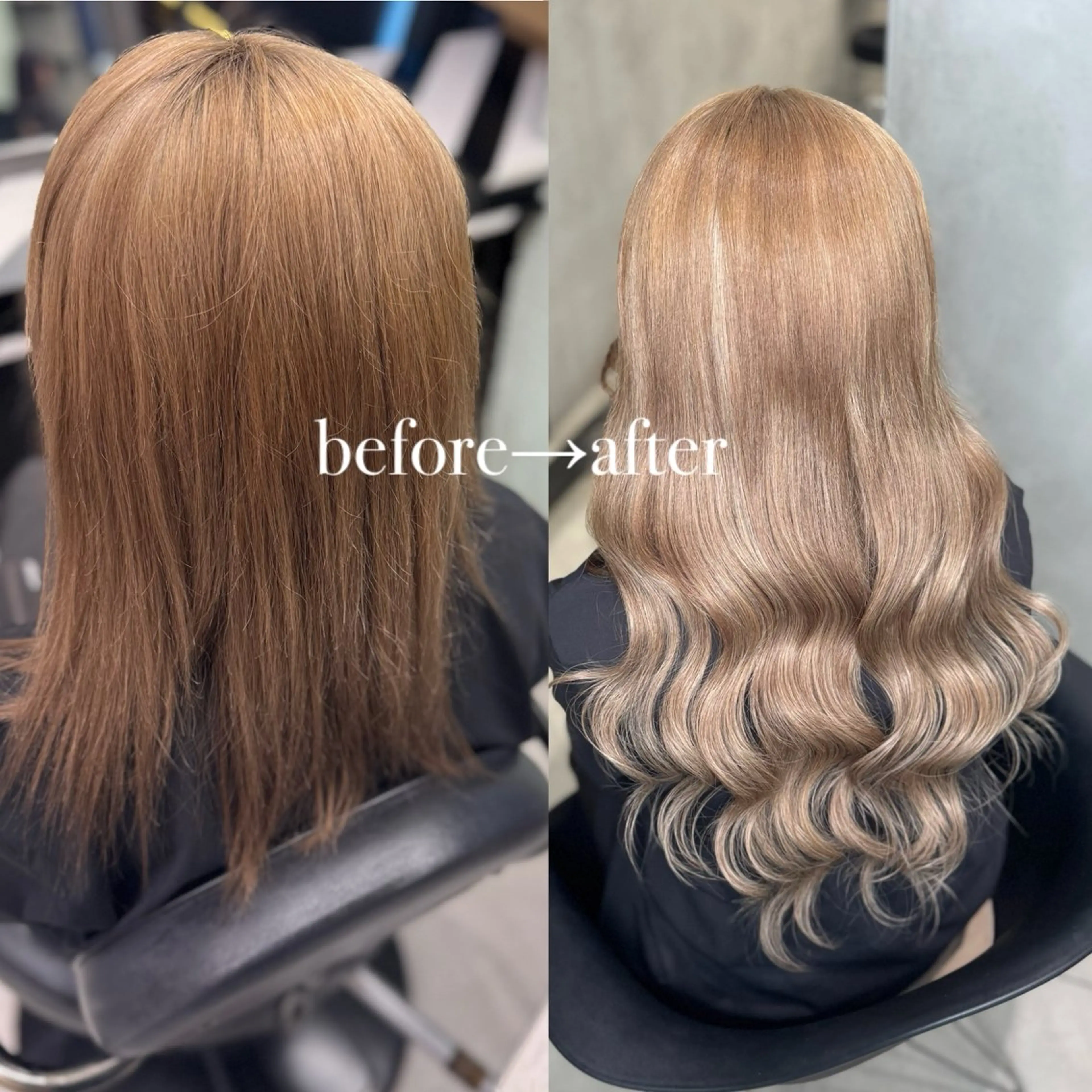 ロング カラー ブリーチ エクステ ヘアカラー エクステ 大阪 梅田/ ハイトーン/エクステのヘアスタイル