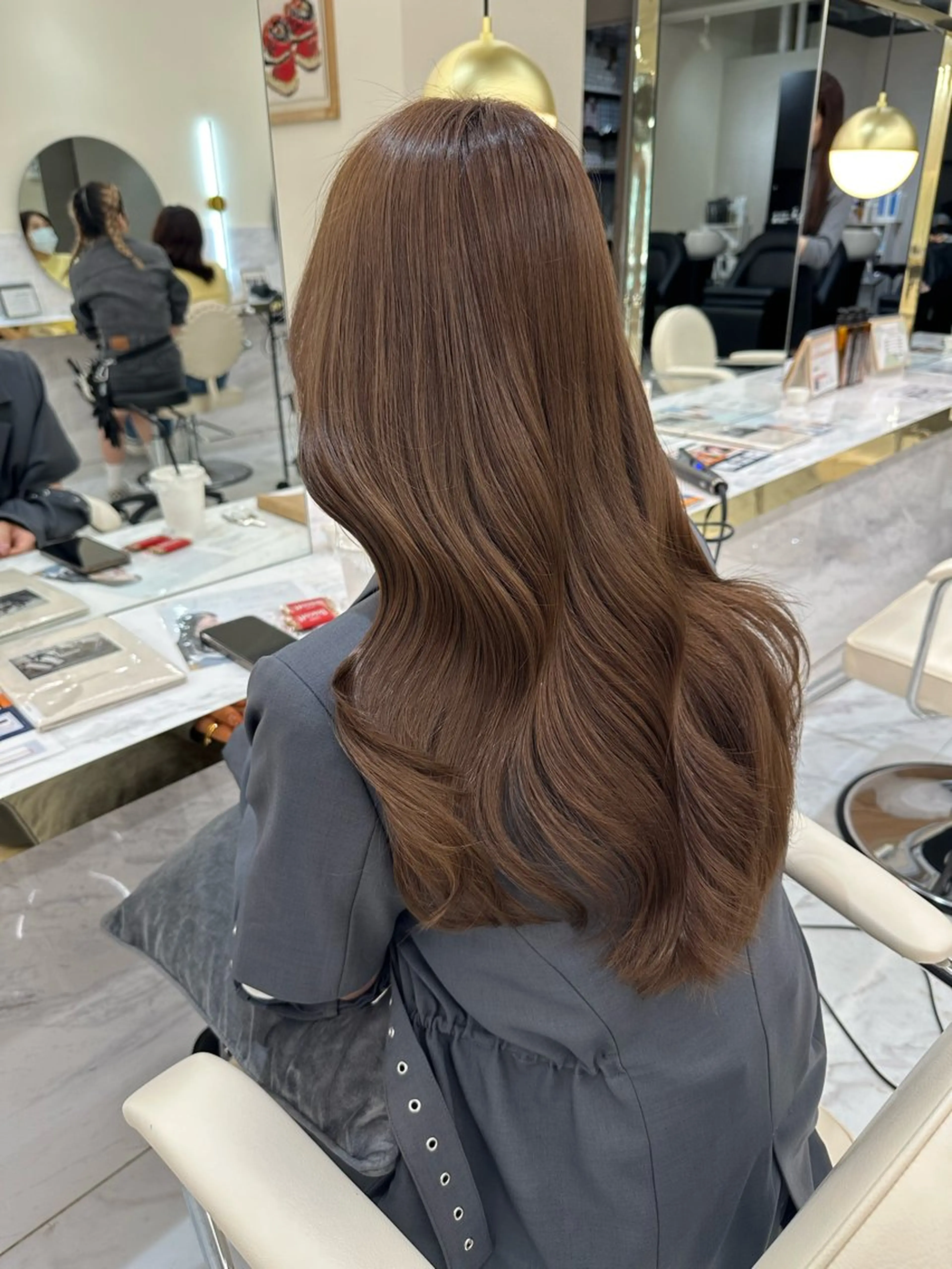 カット＋ブリーチなしダブルカラー＋M treatment（4STEP）🩰💕の写真