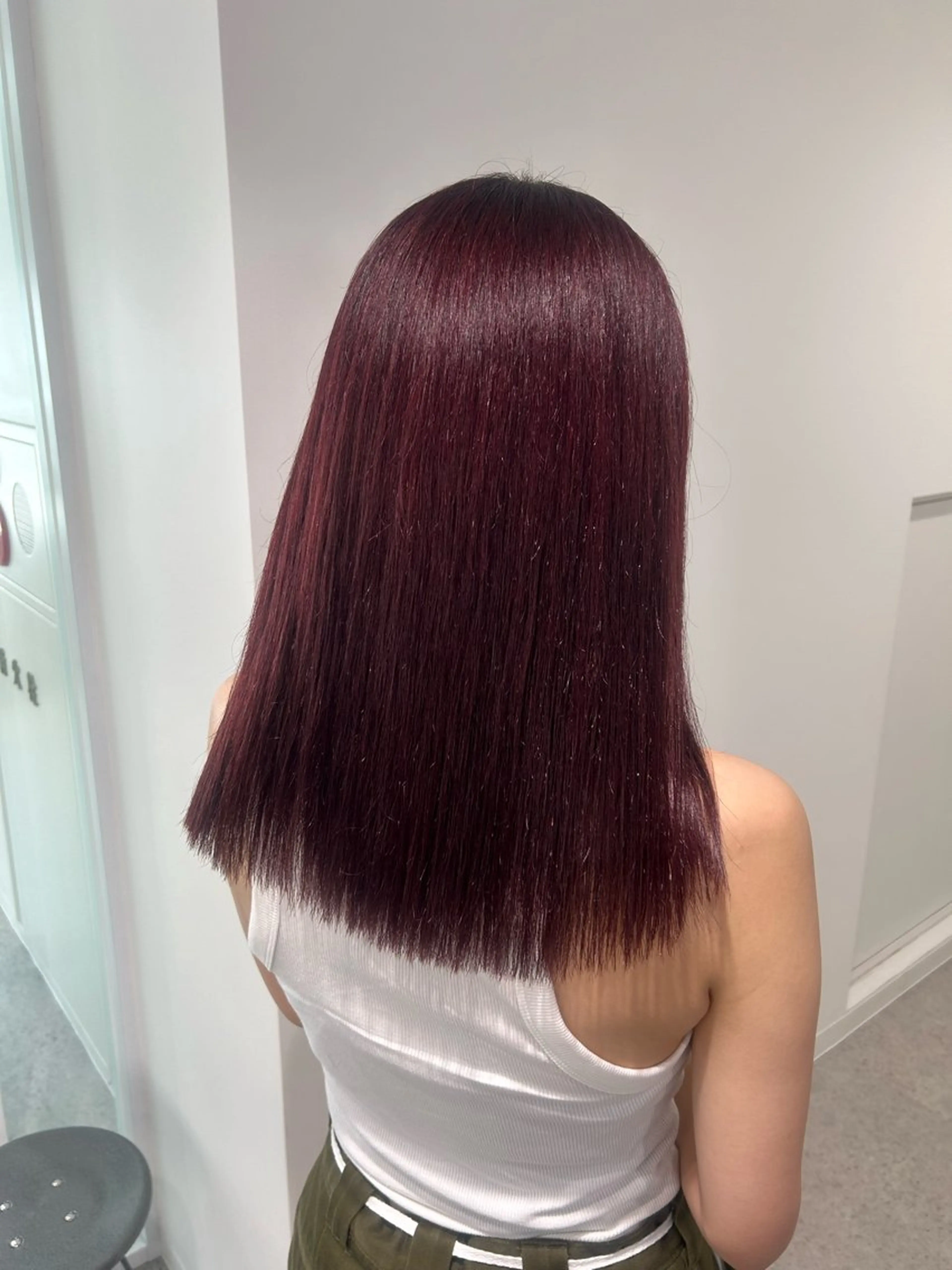 セミロング カラー 愛結 暖色カラー🎀🩰のヘアスタイル