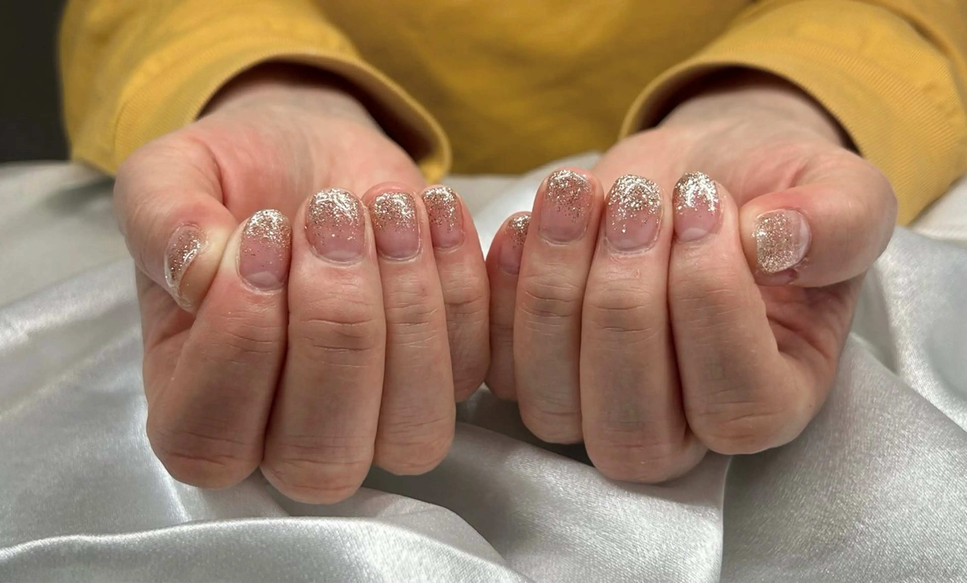 ネイル グラデーション ラメ(グリッター) ラメグラデーション ハンドネイル Muguet nail所属・Hina nail 木場のネイルデザイン