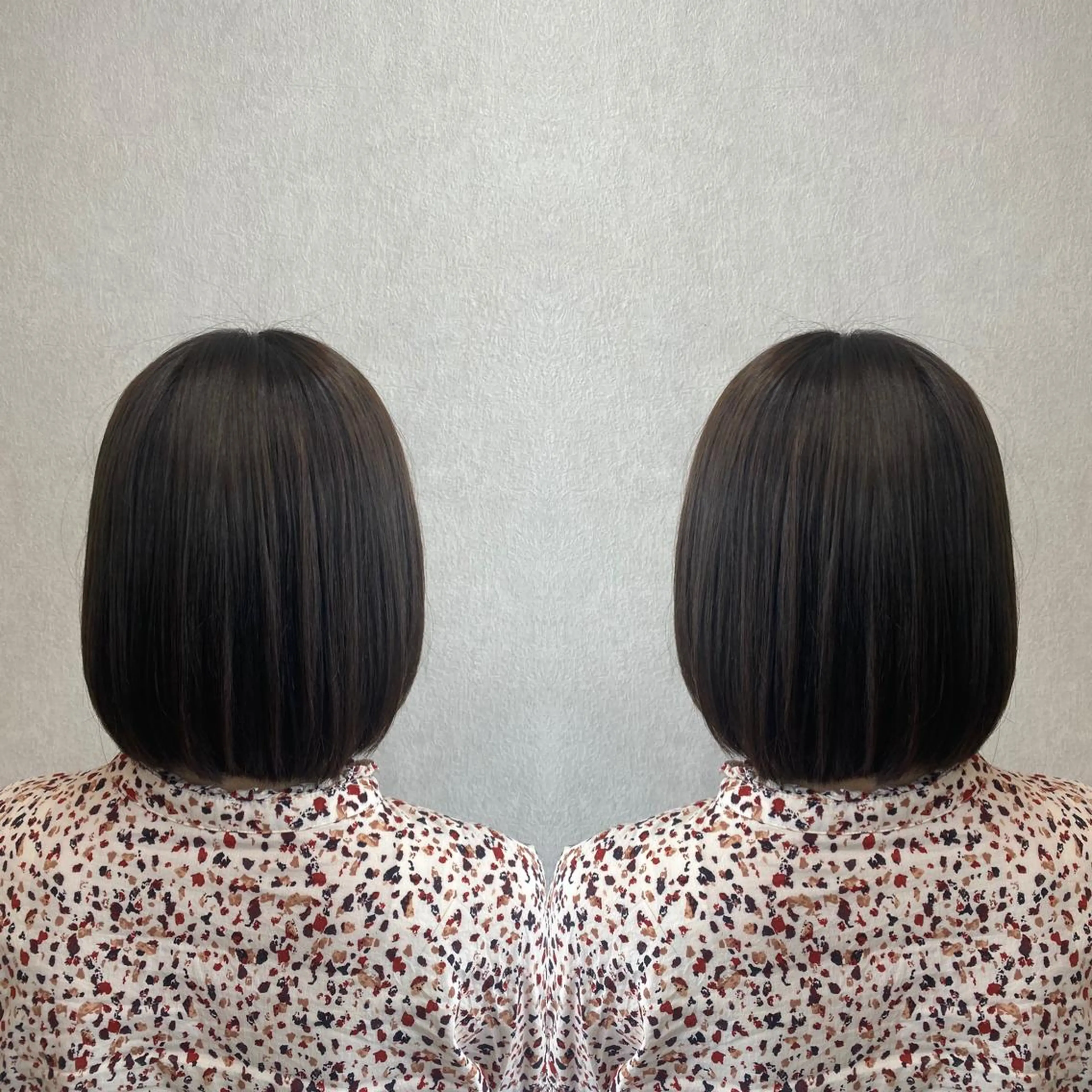 ミディアム カラー ボブ カット ヘアカラー トリートメント tocca 💜石田愛結💜のヘアスタイル