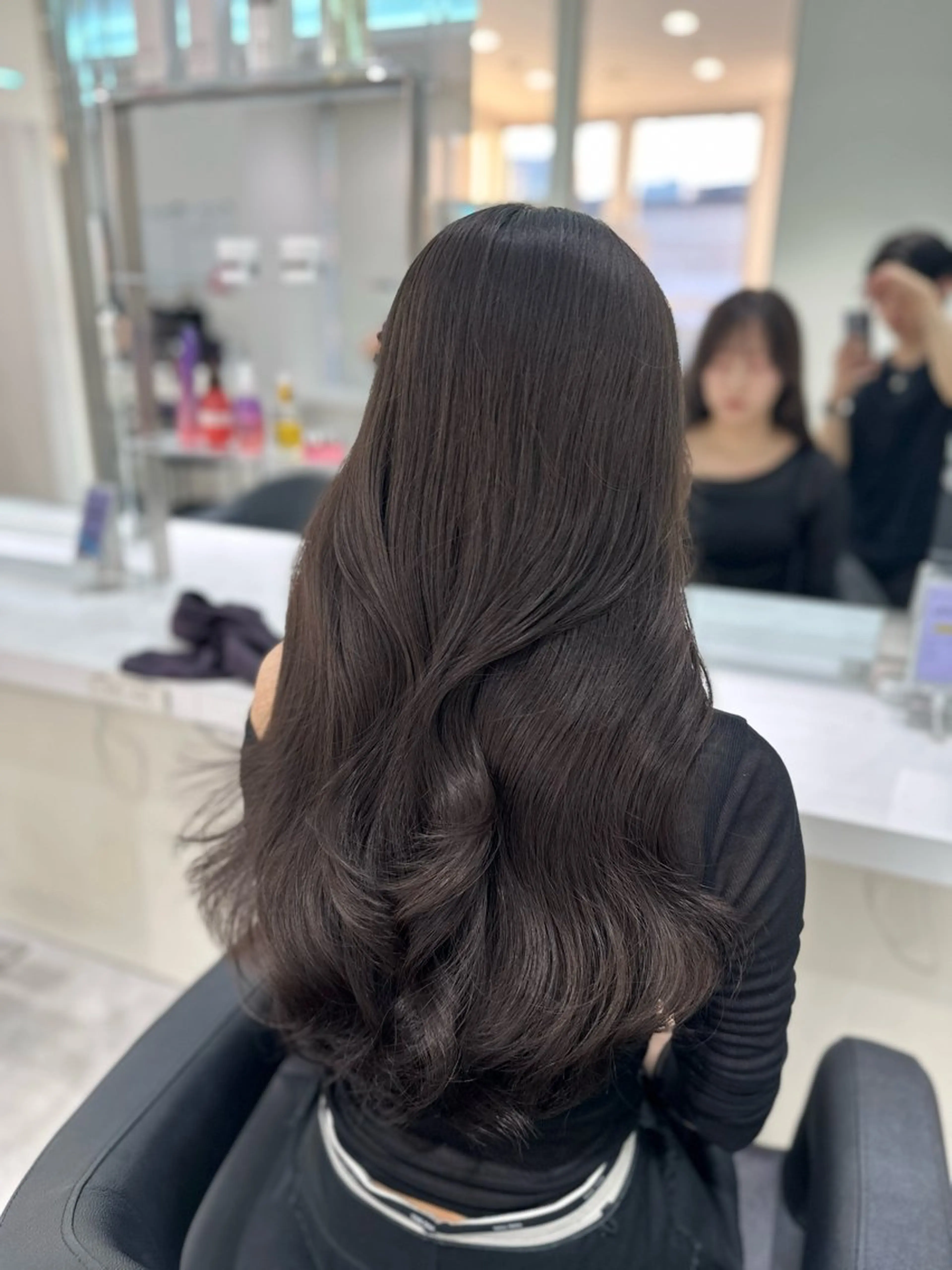 ミディアム カラー カット ヘアカラー トリートメント ヘッドスパ ヘアセット ♡上品韓国髪♡ブラ ウン/SAYATOのヘアスタイル