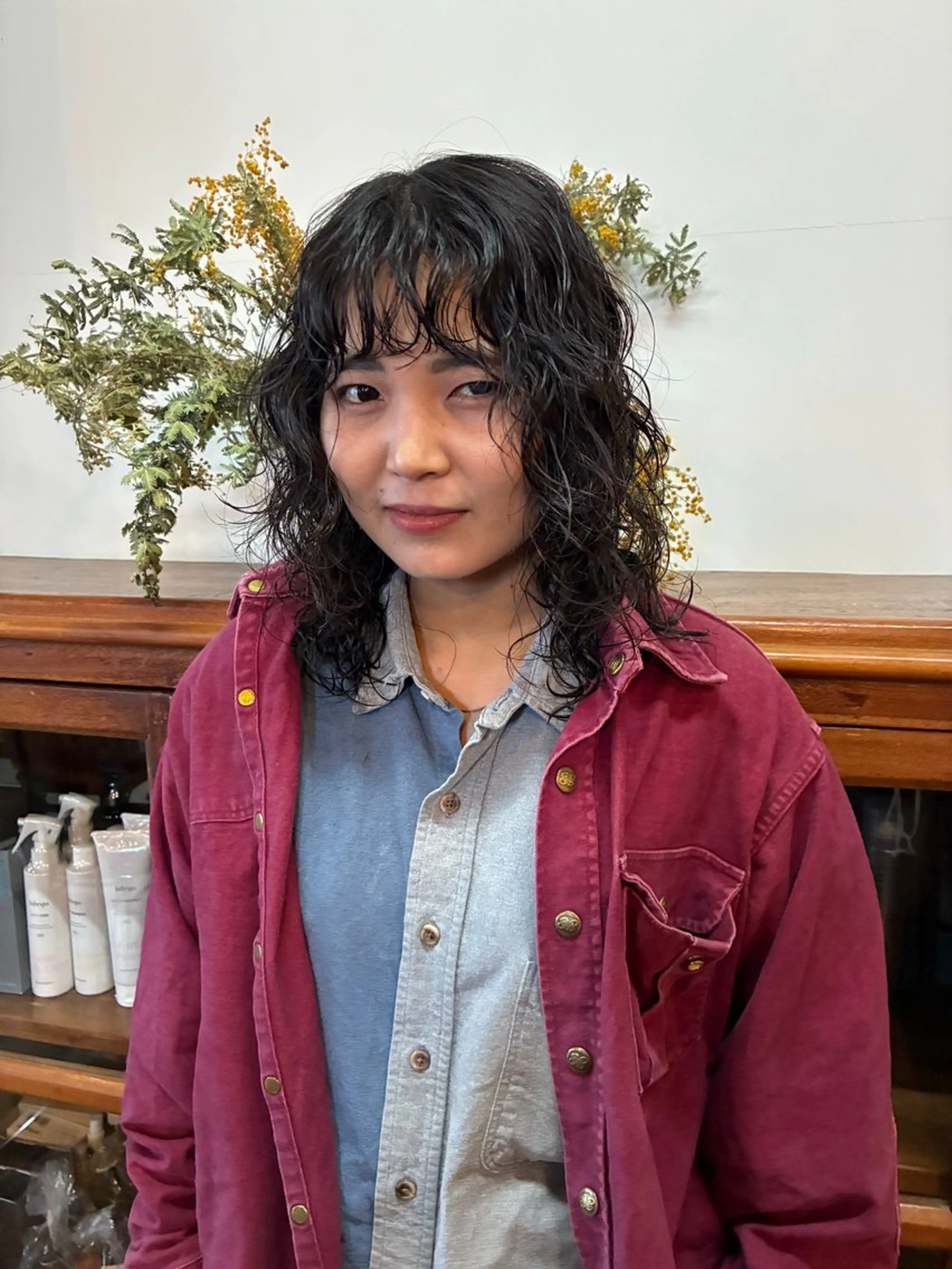 ミディアム パーマ カット パーマ loty hair design所属・SEIRA🤍 レイヤーカットのヘアスタイル