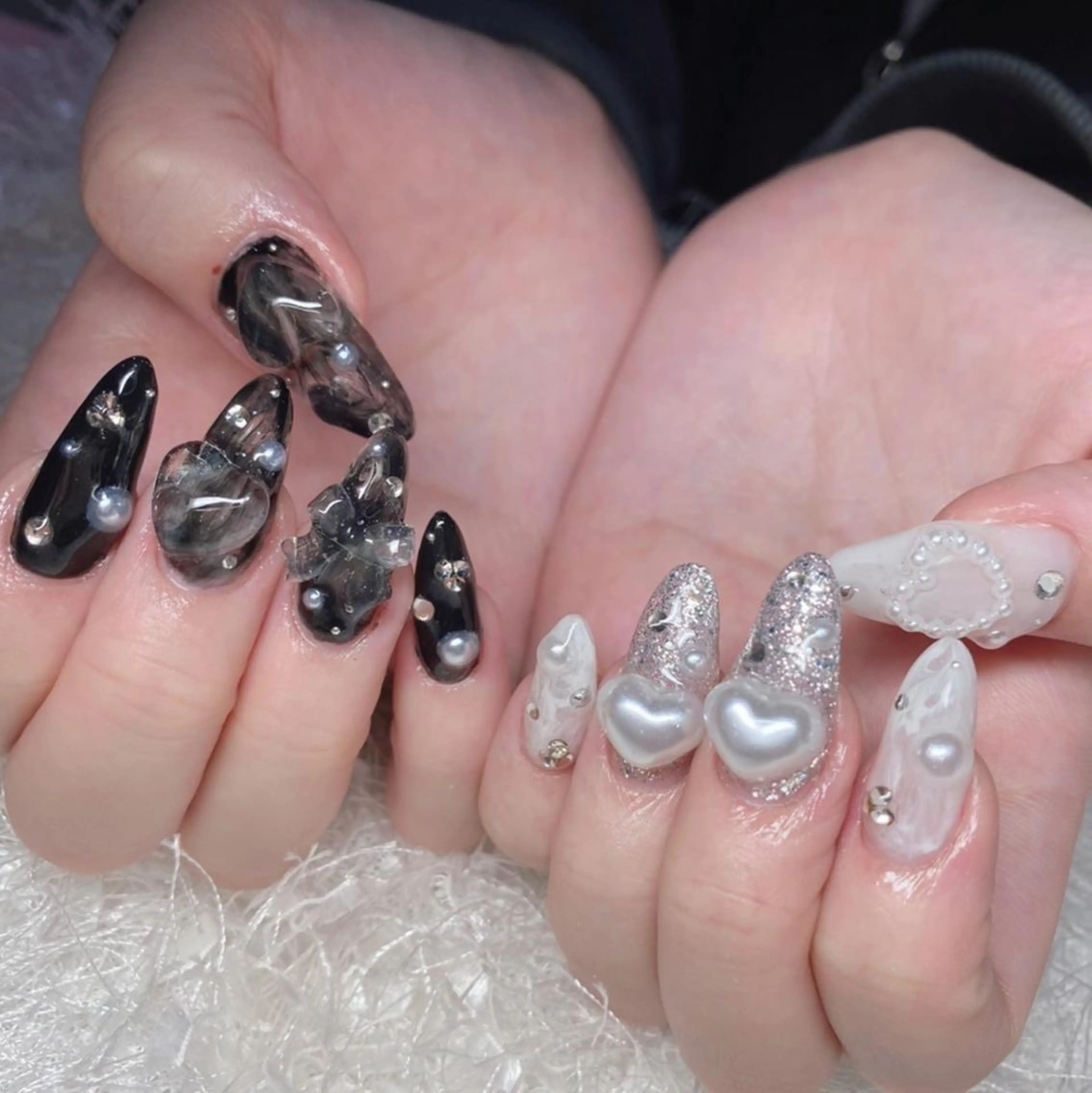 ネイル 長さ出し フレンチネイル ジェルネイル グラデーション 韓国ネイル ハンドネイル Nail&eye Belire 新宿のネイルデザイン