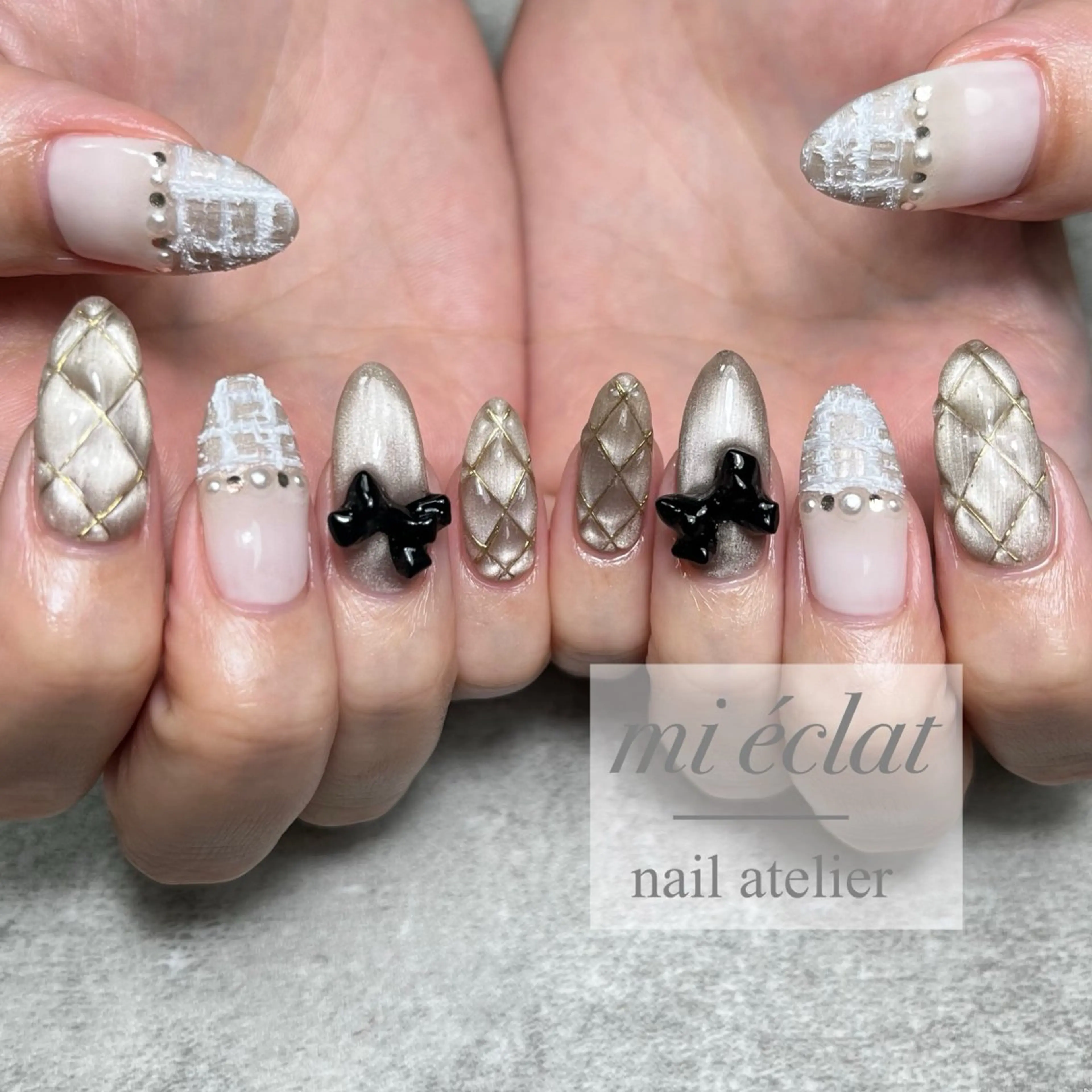 ネイル アートネイル ニュアンスネイル ハンドネイル mi éclat ミ　エクラのネイルデザイン