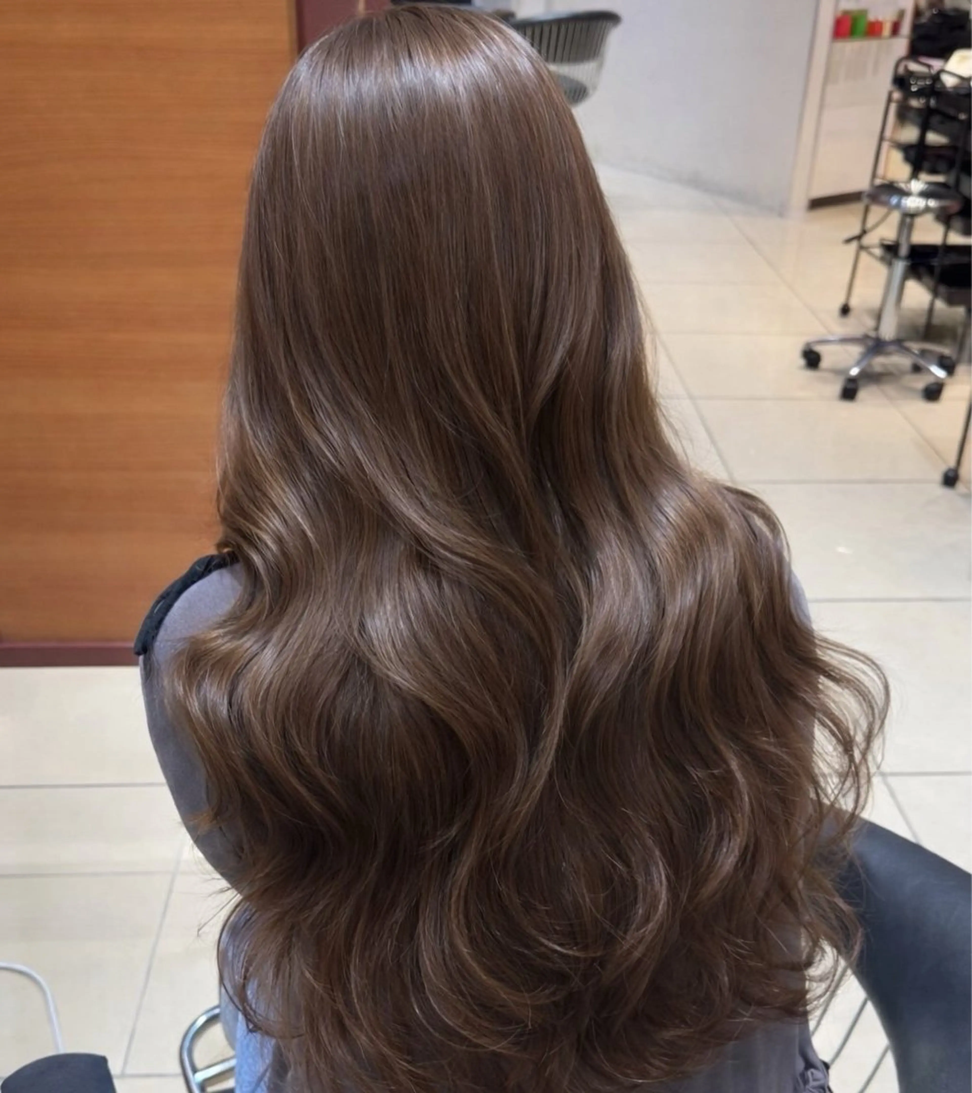 ロング カット ヘアカラー 🖤hana/顔周り /韓国風ヘア🖤のヘアスタイル