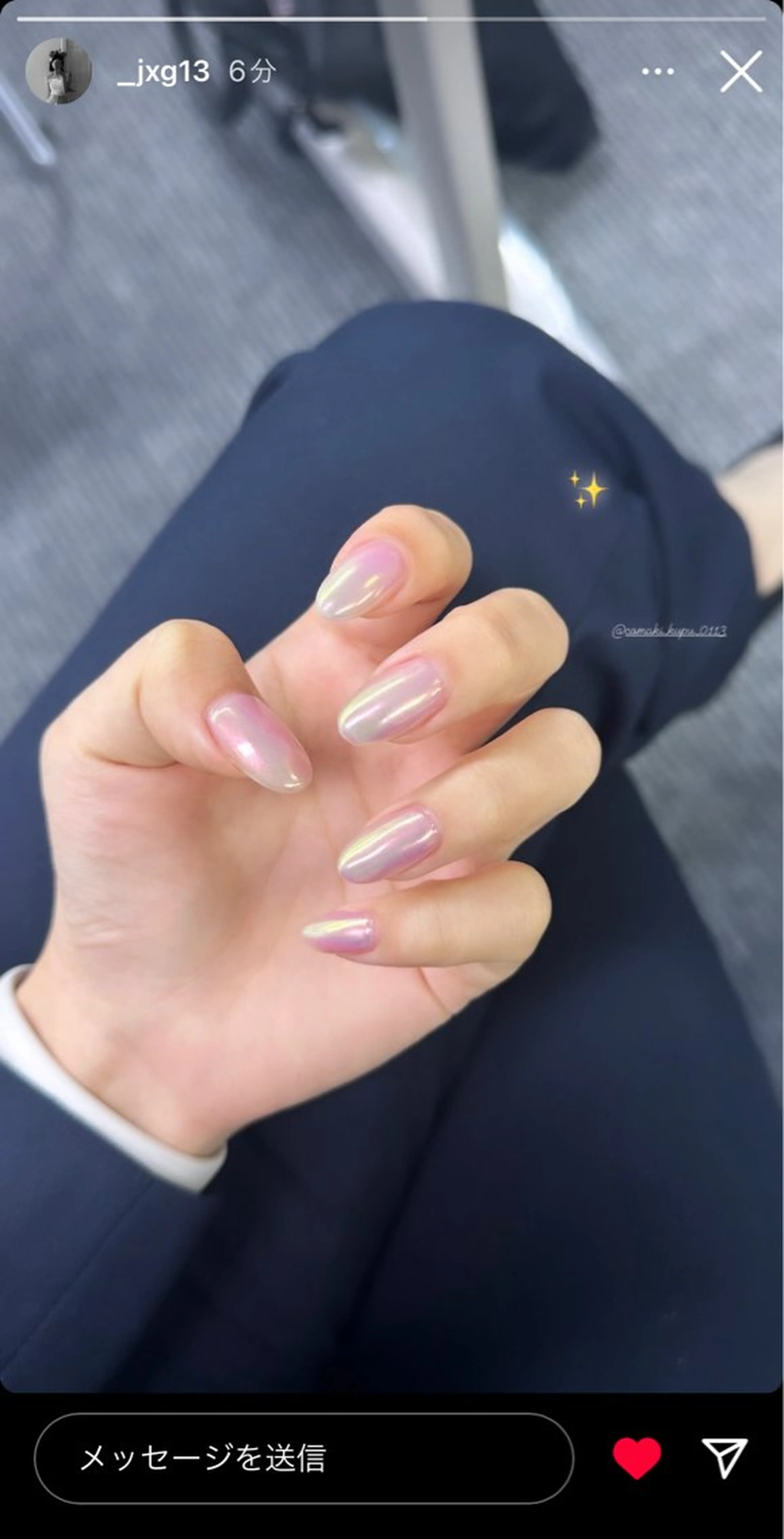 ネイル オーロラネイル ワンカラーネイル ハンドネイル kupu所属・ネイルサロン kupuのネイルデザイン