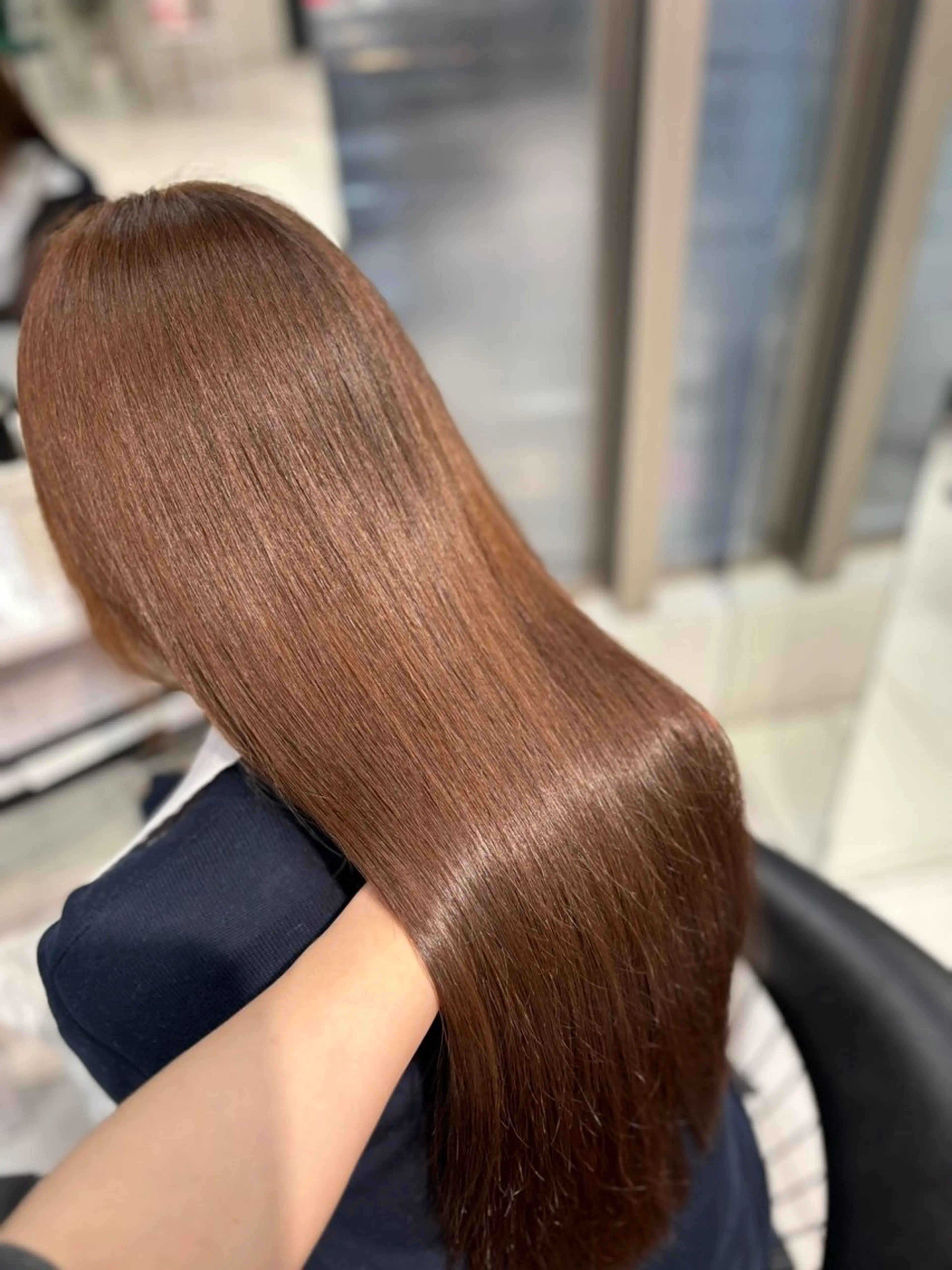 ロング カラー カット ヘアカラー トリートメント Sakuraෆ˚* 透け感ベージュ🥨のヘアスタイル