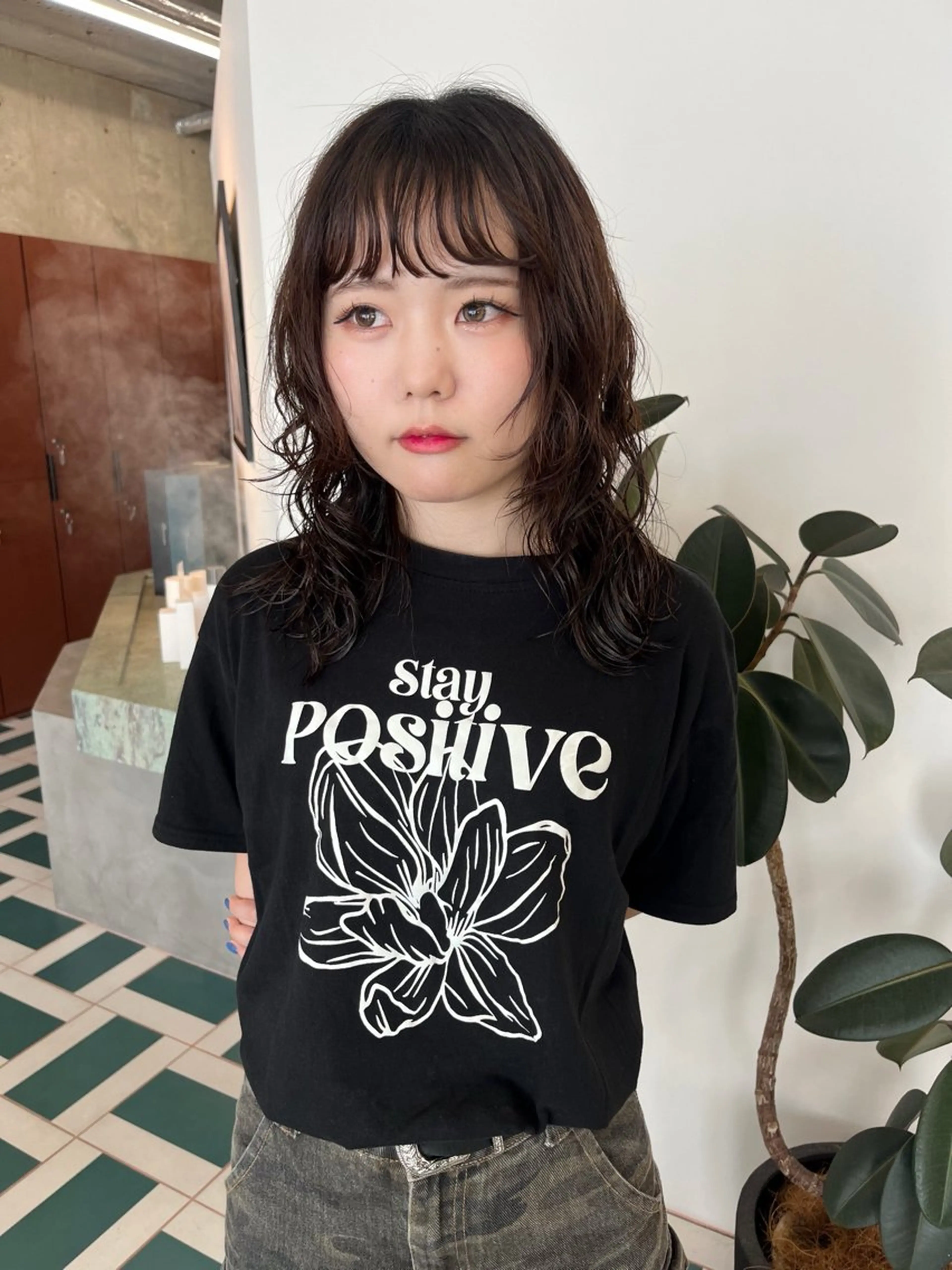 カット+パーマ (ミディアム)の写真