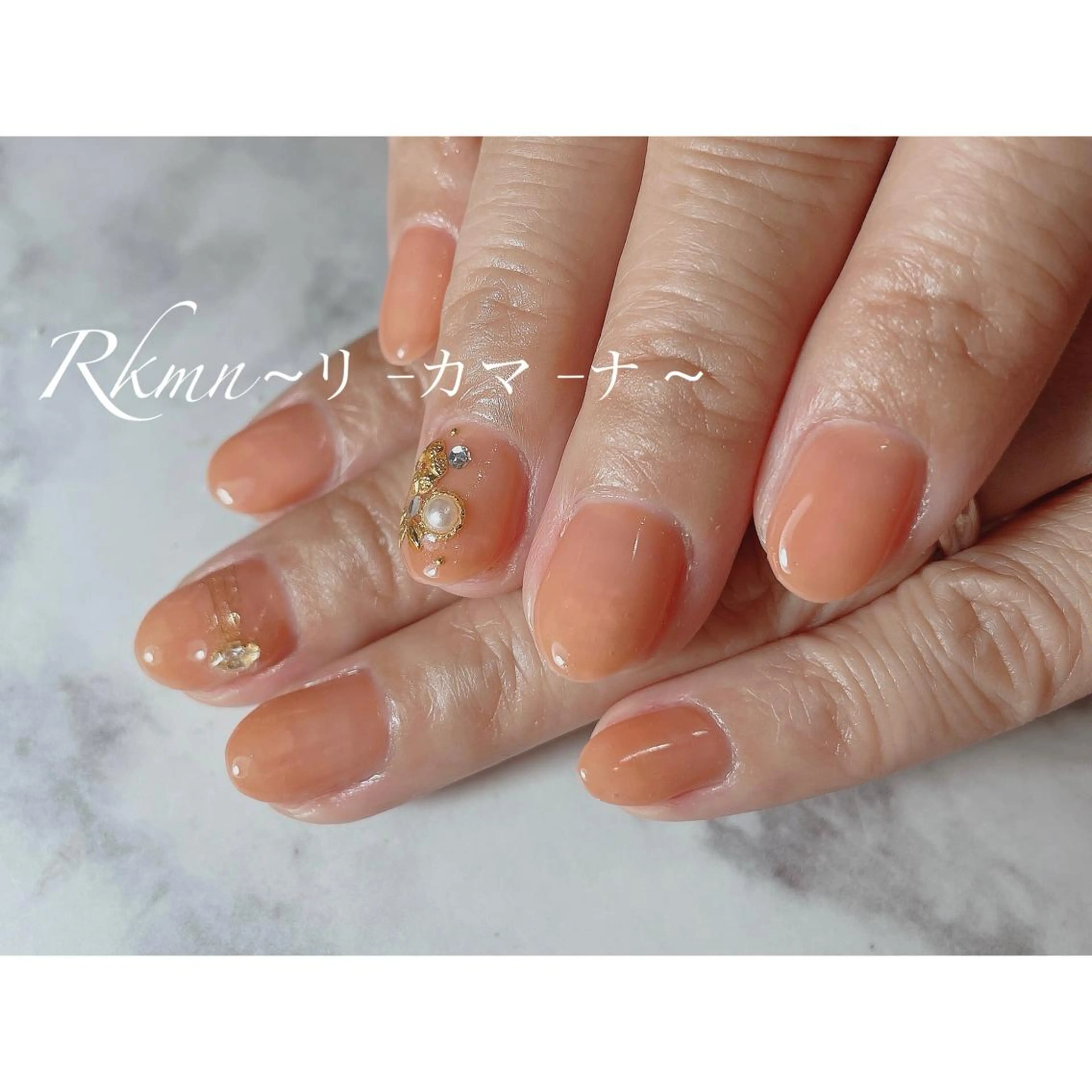 ネイル アートネイル ワンカラーネイル 春ネイル ハンドネイル フットネイル ハンドケア Rkmn ~リ-カマ-ナ~のネイルデザイン