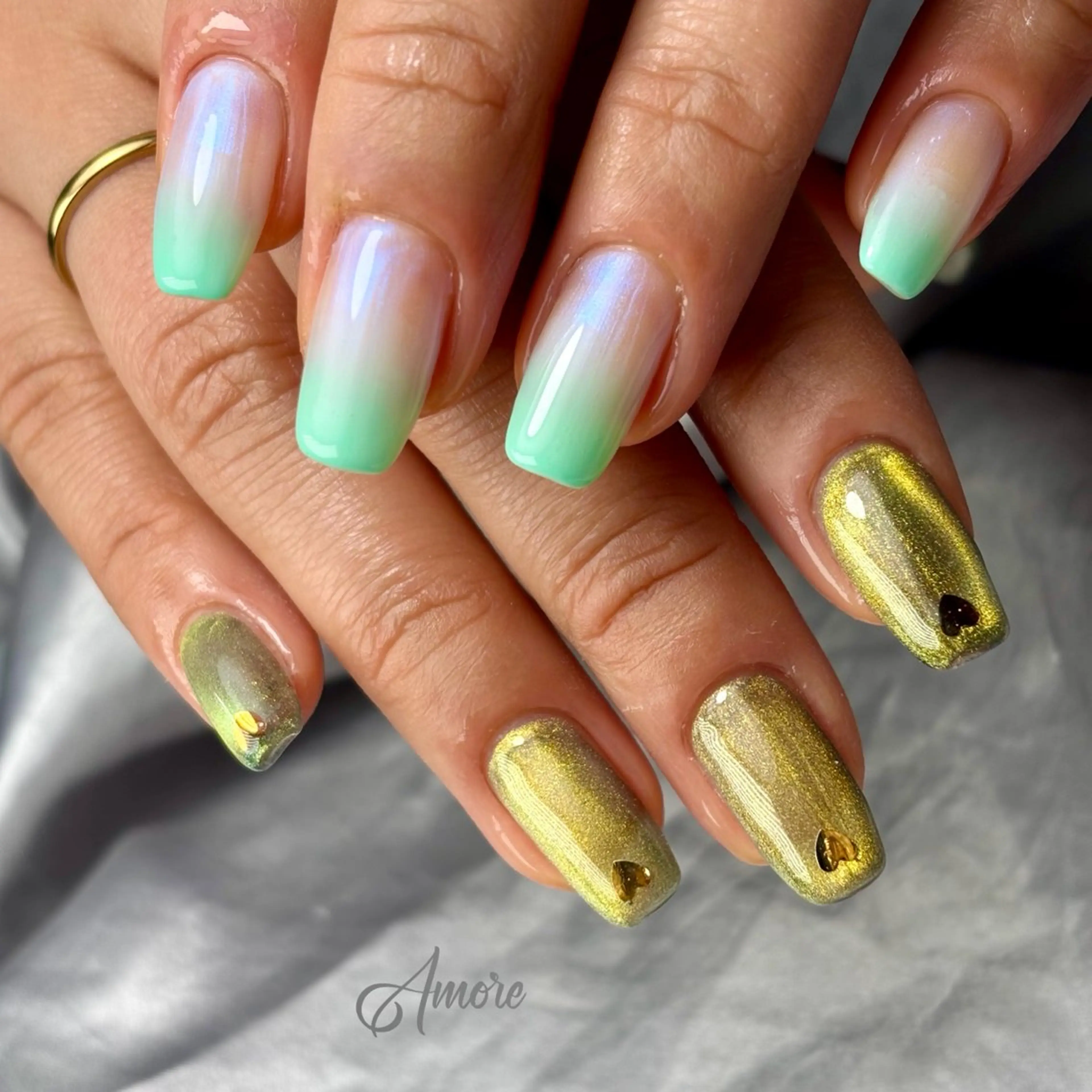 ネイル ジェルネイル キラキラネイル 韓国ネイル マグネットネイル パラジェル You kyehwaのネイルデザイン