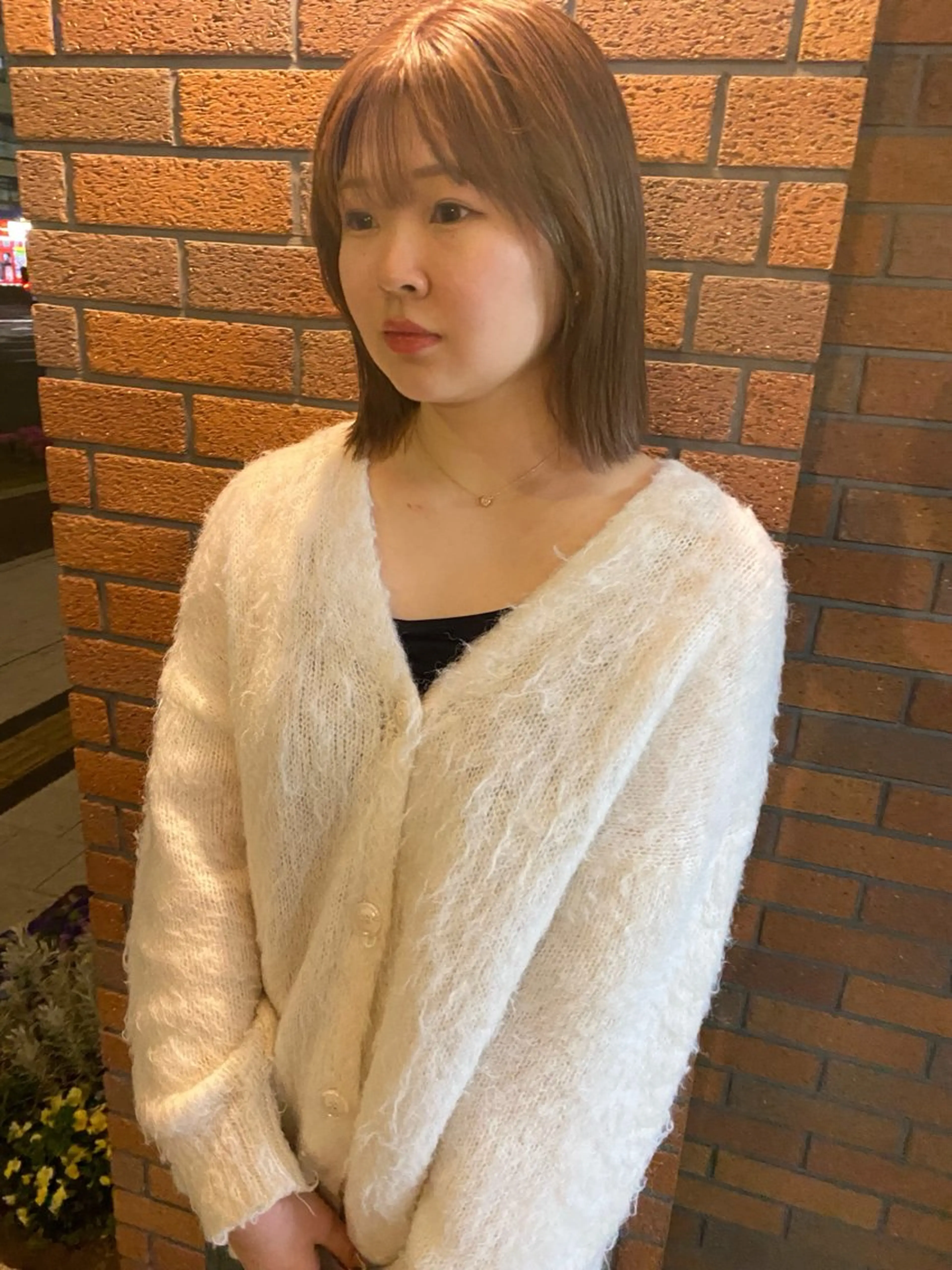 ミディアム カラー ベージュカラー ブラウンカラー くすみブラウン ヘアカラー トリートメント 広島/ボブ/レイヤー 🌿‬wakabaのヘアスタイル