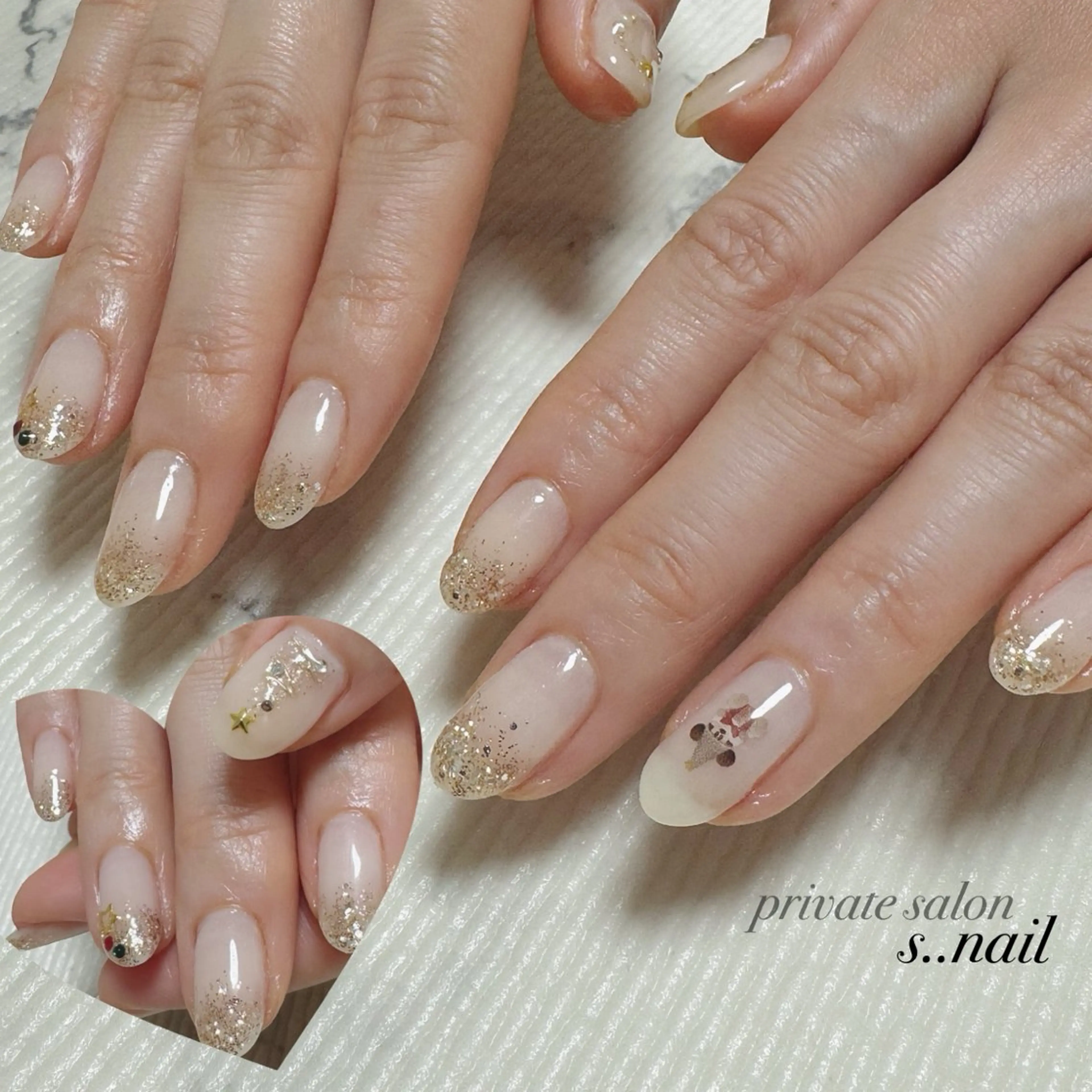 ネイル 冬ネイル クリスマス ハンドネイル フットネイル s..nail / MORITAのネイルデザイン