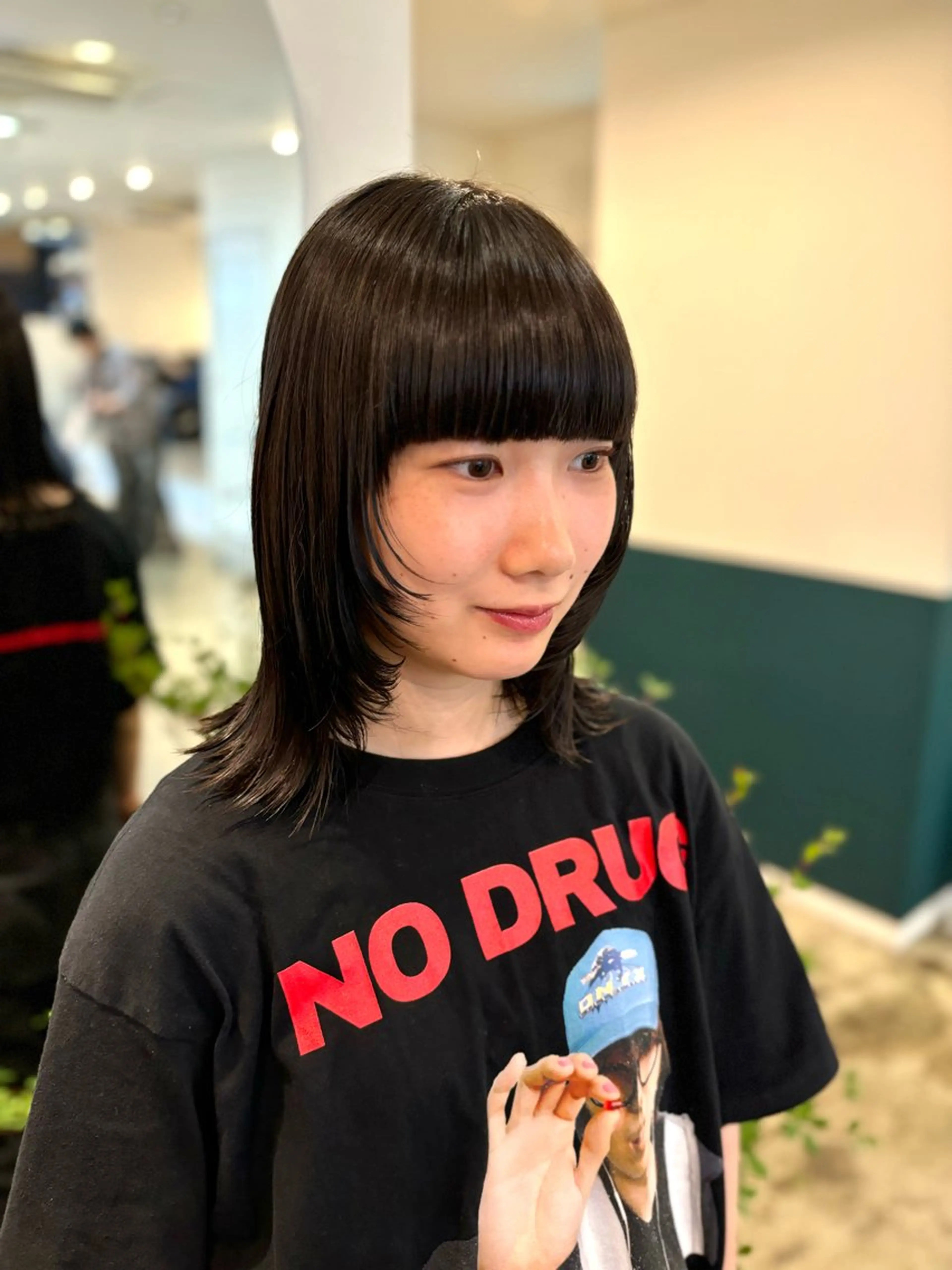 ミディアム ボブレイヤー ボブ レイヤーカット ☁️RIKA☁️ @ri2_____bのヘアスタイル