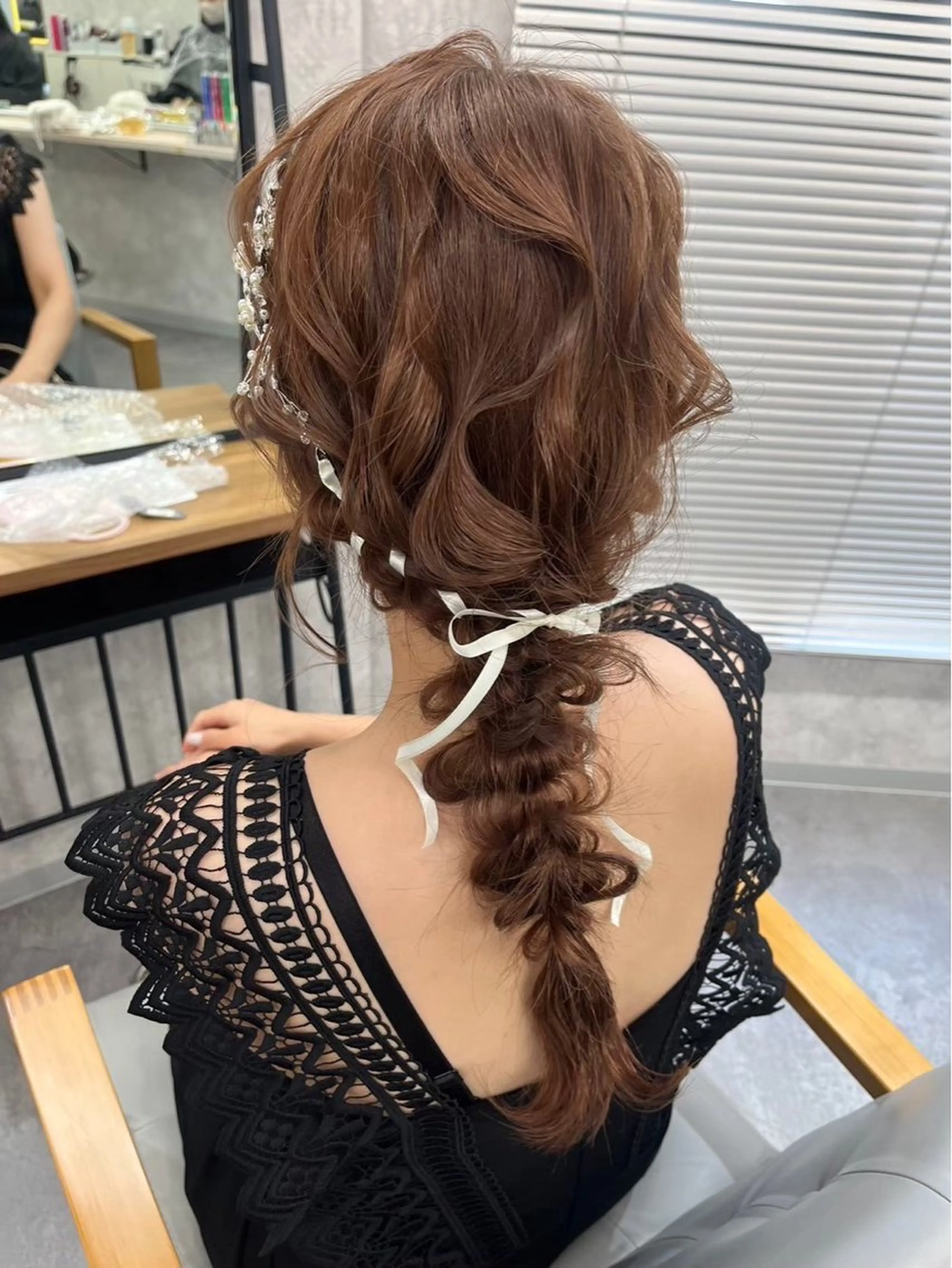 ロング カラー ヘアアレンジ ブリーチ ケアブリーチ ダブルカラー ヘアセット メンズウルフ🐺♡ ブリーチ♡ヘアメ🎀のヘアスタイル