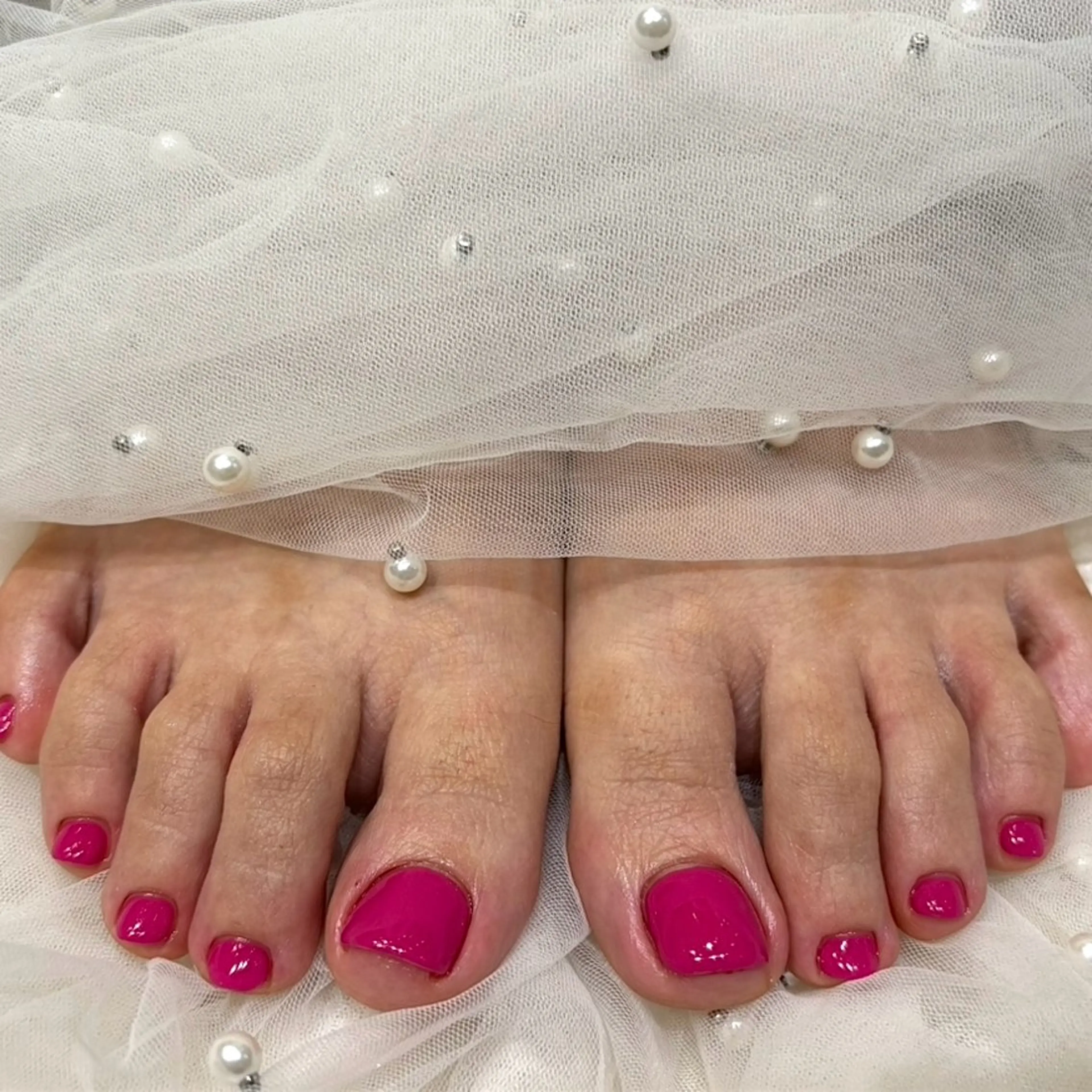 オフあり◆フットワンカラー・ラメグラデーション✨甘皮ケア込の写真