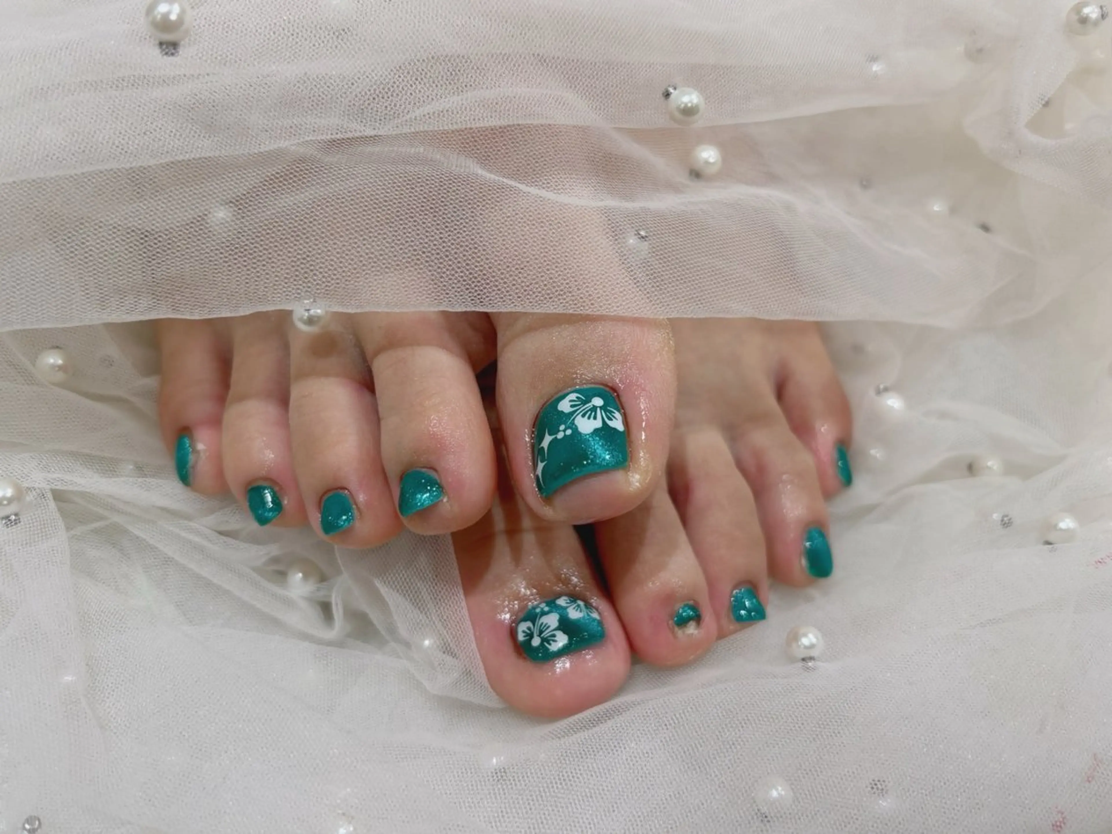 オフあり💎フットマグネットワンカラー✨甘皮ケア込の写真