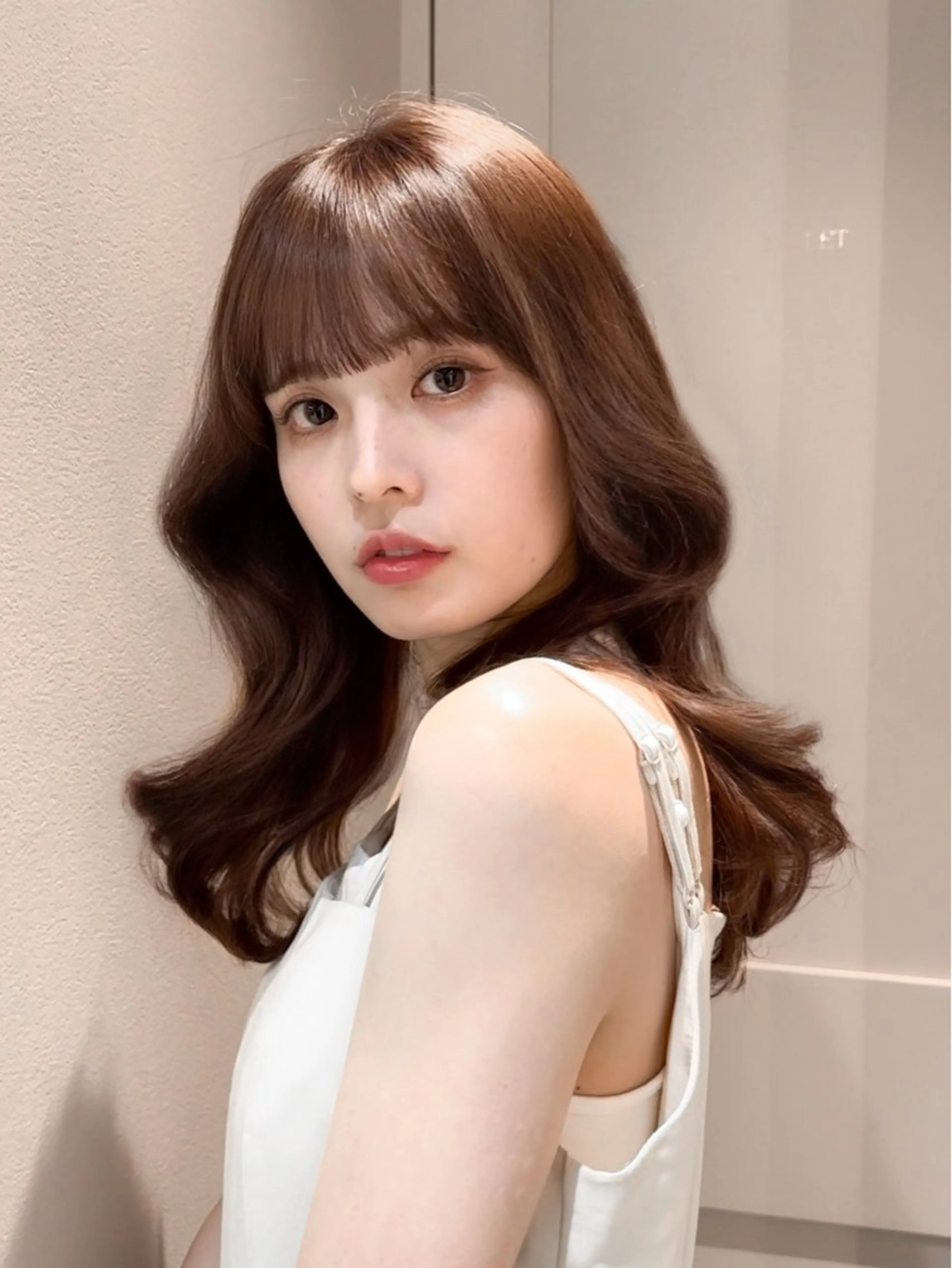 ミディアム 縮毛矯正/韓国ヘア /レイヤー🎀ミズキのヘアスタイル