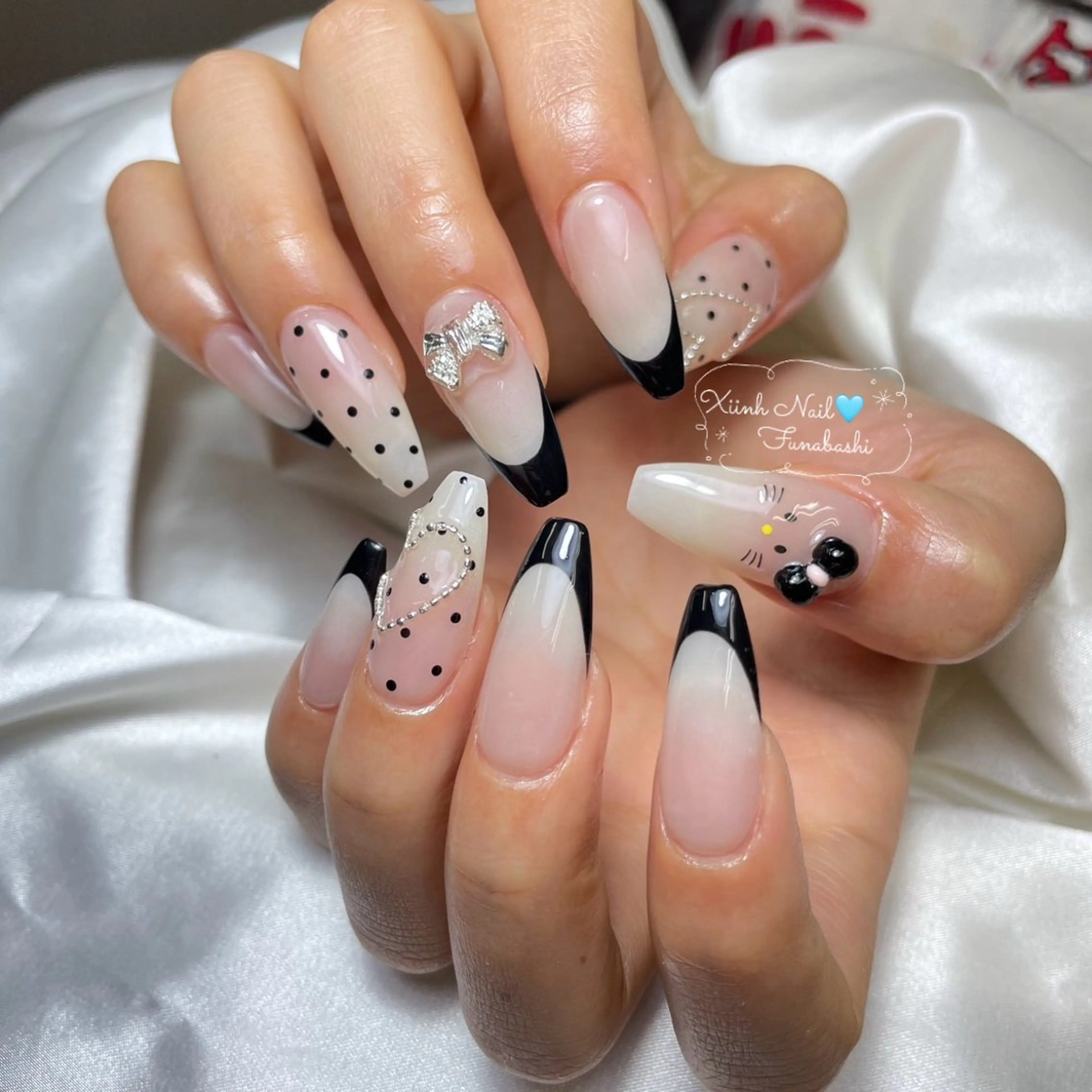 ネイル チークネイル 桜ネイル 長さ出し フットネイル ジェルネイル ハンドネイル XIINH NAIL SALONのネイルデザイン
