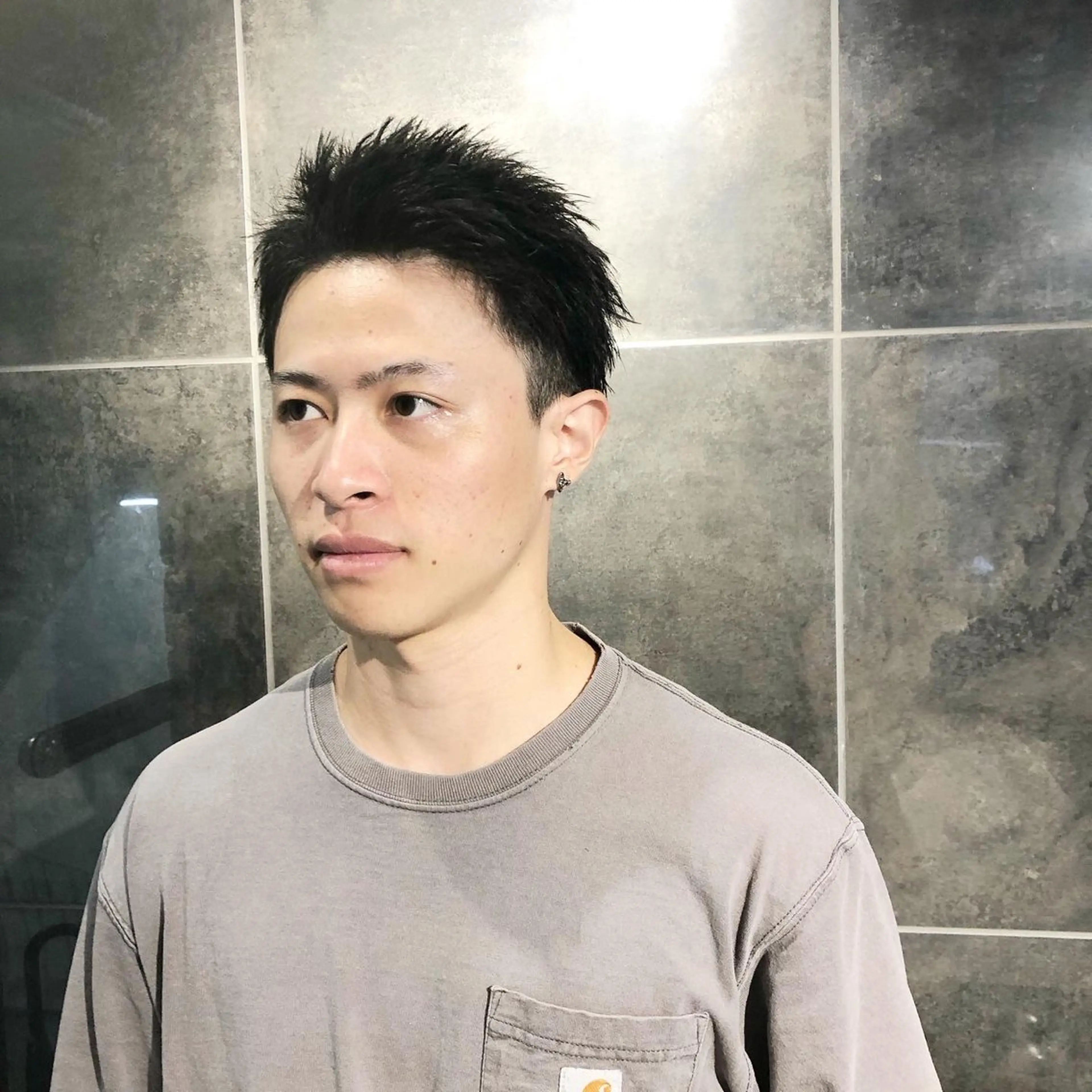 ヘアアレンジ メンズ スパイキーショート 刈り上げ カット トリートメント ヘアセット ainico+所属・メンズ特化✂️栗原 侑也のヘアスタイル