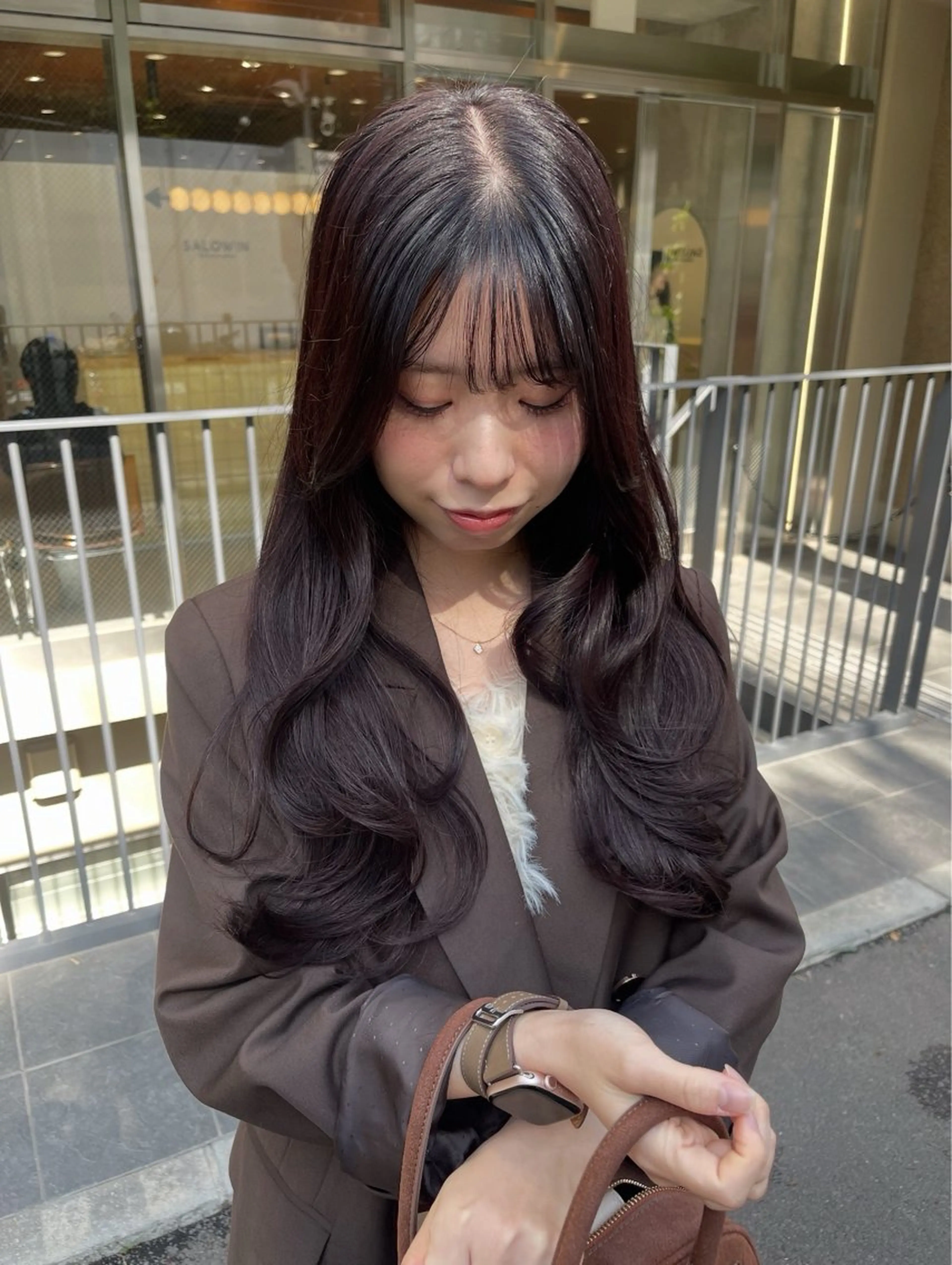 ロング ヘアカラー トリートメント ヘッドスパ ラベンダー/レイヤー スタイル🤎mamiのヘアスタイル