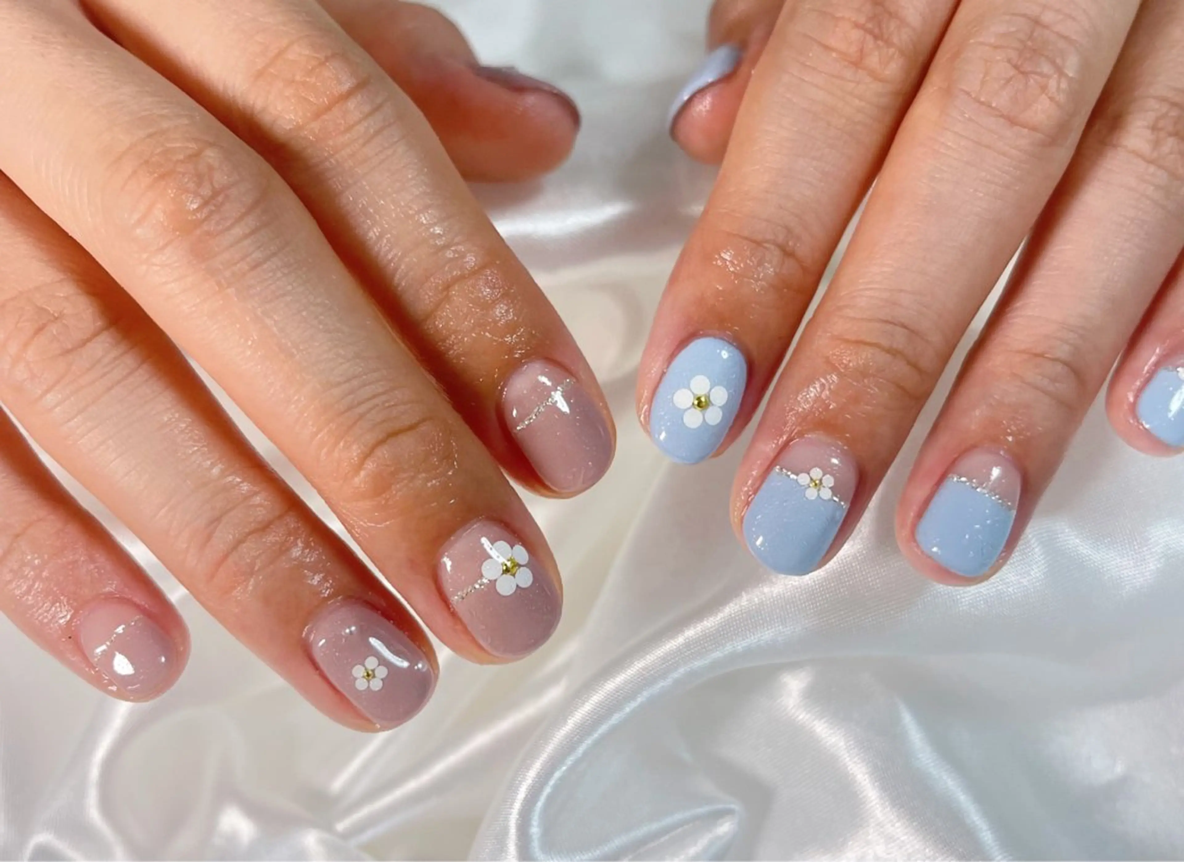 ネイル オフィスネイル ショートネイル 春ネイル ハンドネイル celica所属・松田 由真のネイルデザイン