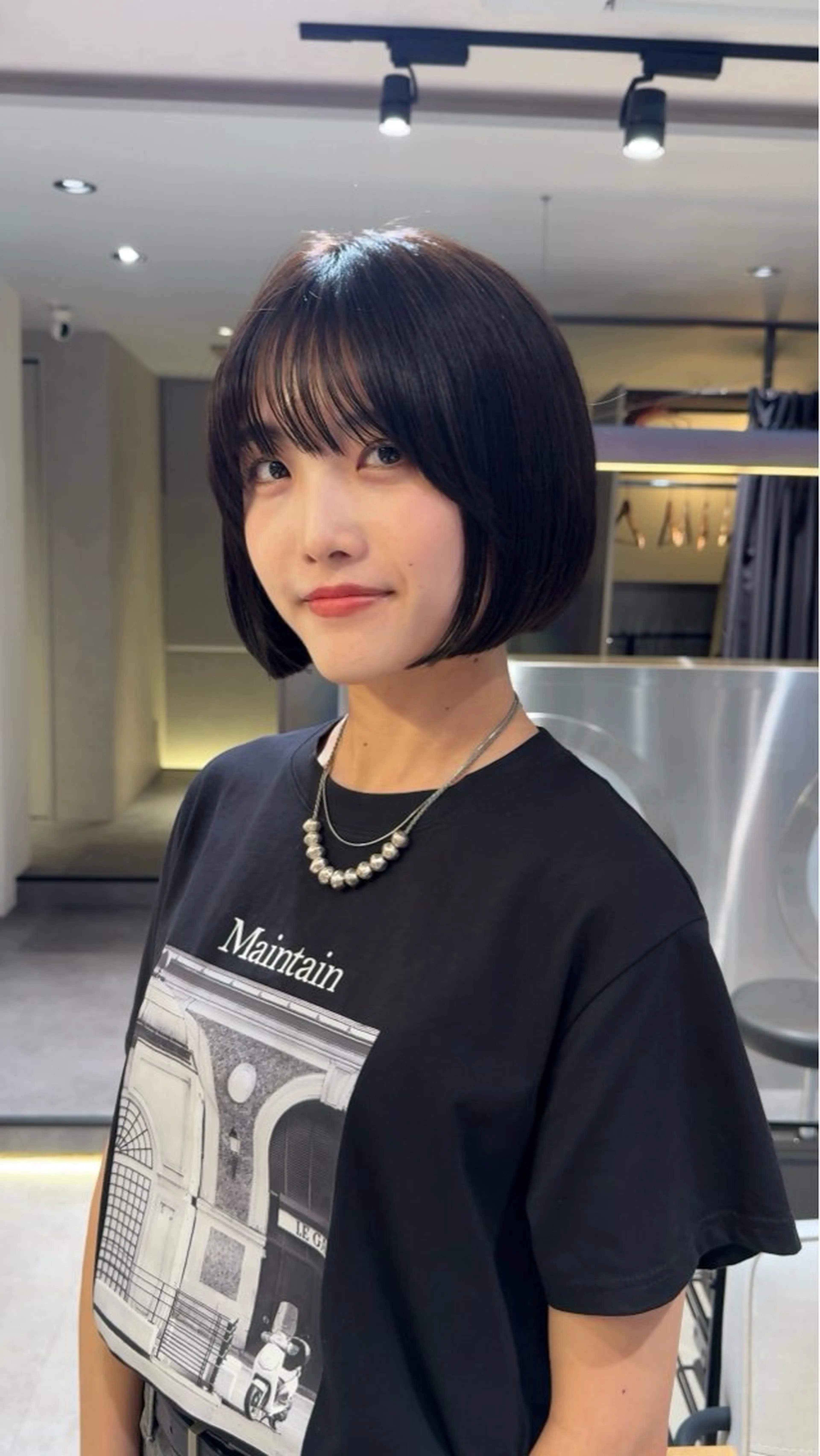 ショート ボブ カット ヘアカラー Qin shaire salon 原宿所属・🌿パーマ/ボブ/ レイヤー/Mikiのヘアスタイル