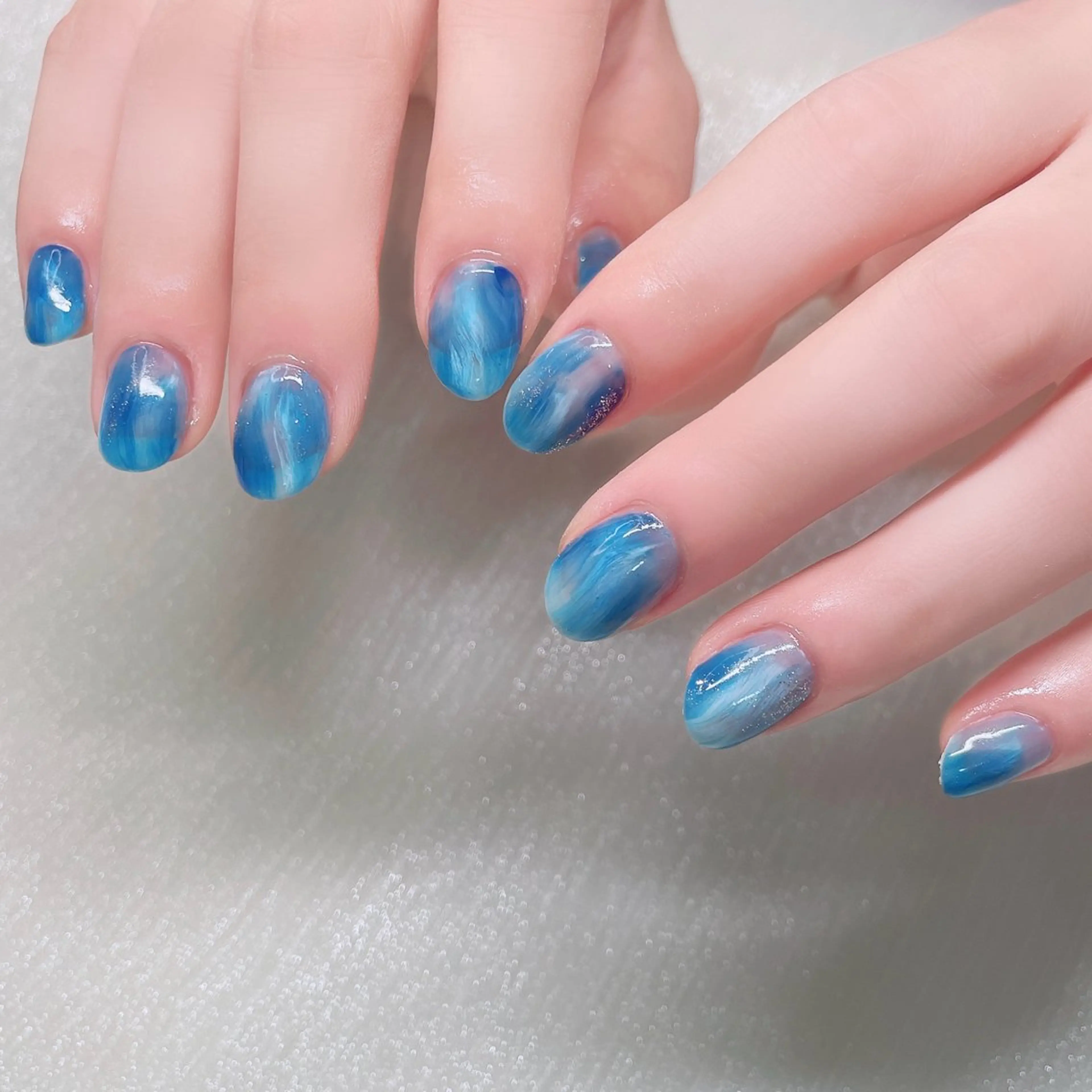 ネイル 長さ出し ラメ(グリッター) ハンドネイル Nailist SUZU所属・Nailist suzuのネイルデザイン