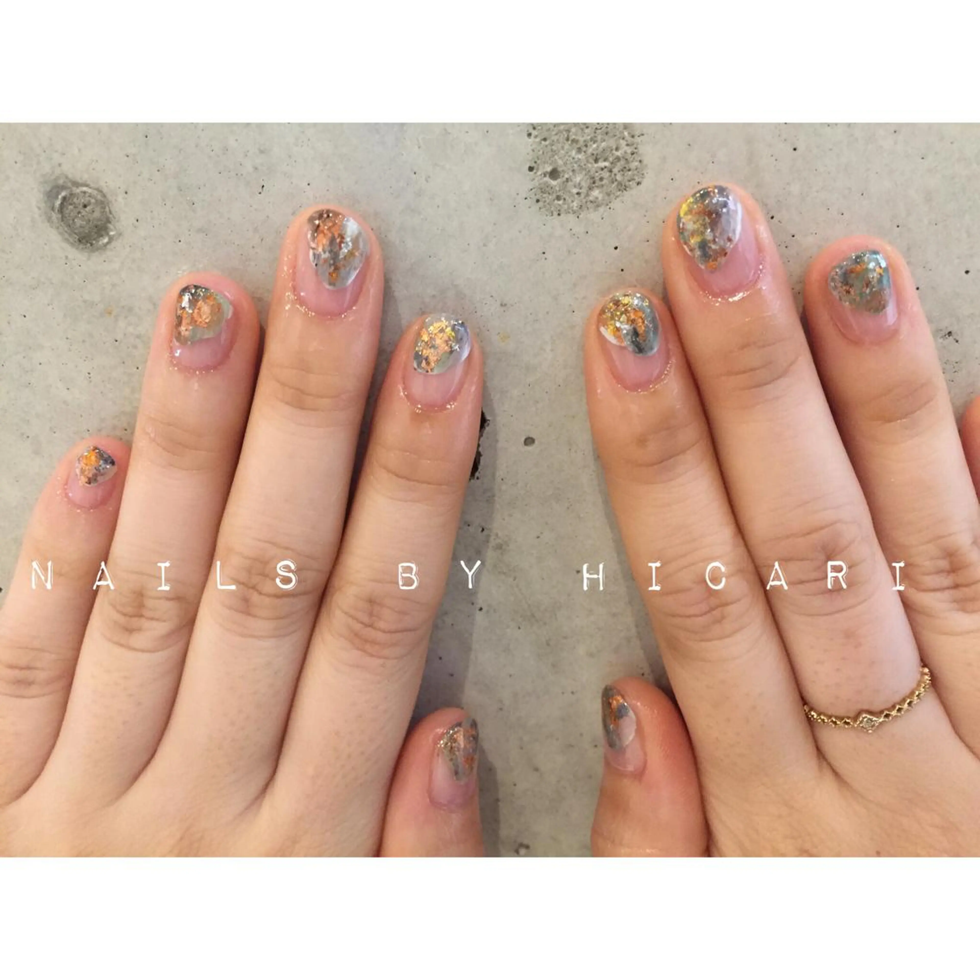 ショート カラー ネイル マツエク・マツパ ジェルネイル ニュアンスネイル パラジェル illum hicariのネイルデザイン