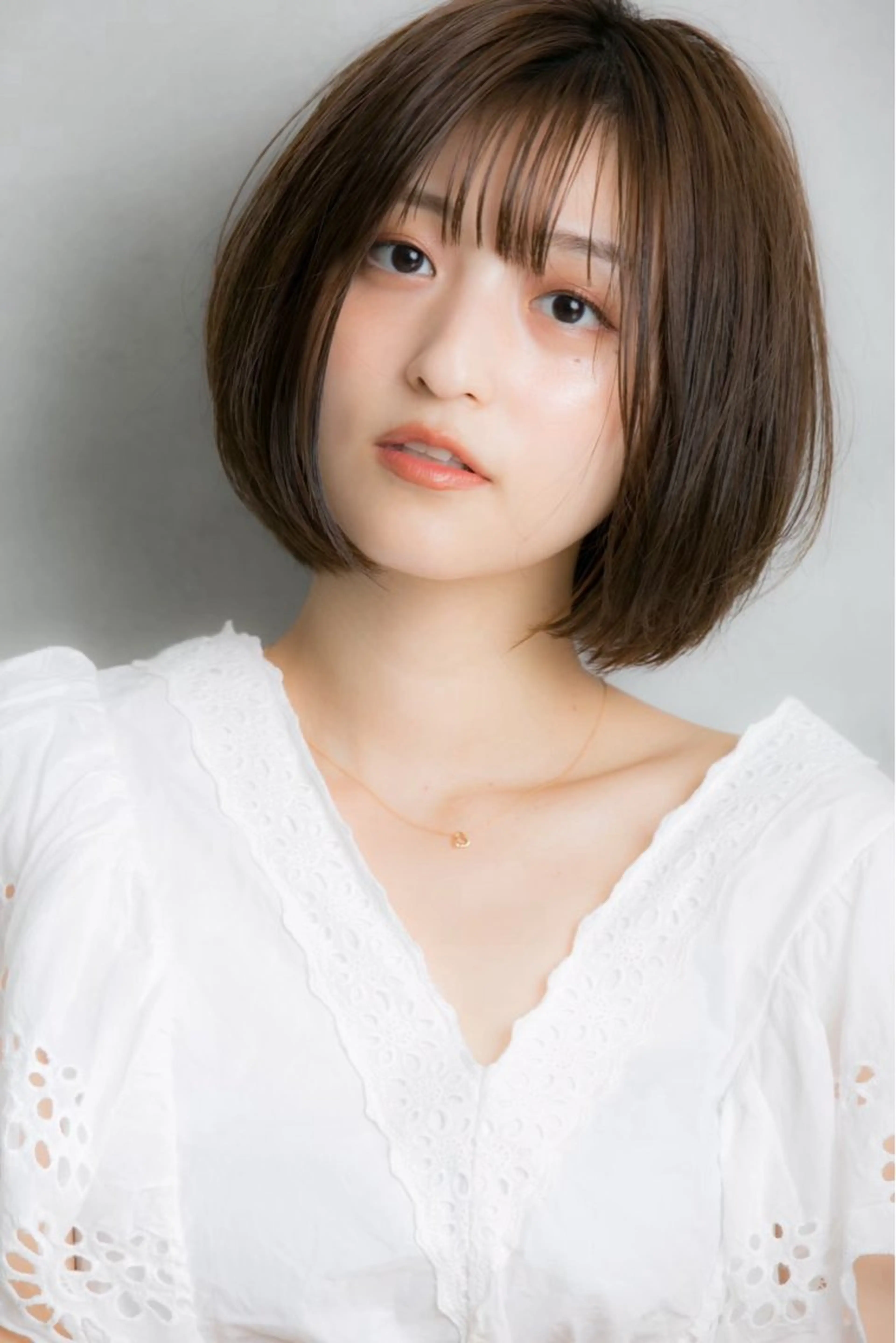 ショート カラー ベージュカラー 透明感カラー ボブ 小顔カット 巻けるケア縮毛矯正✨ ケアカラー✨山下のヘアスタイル