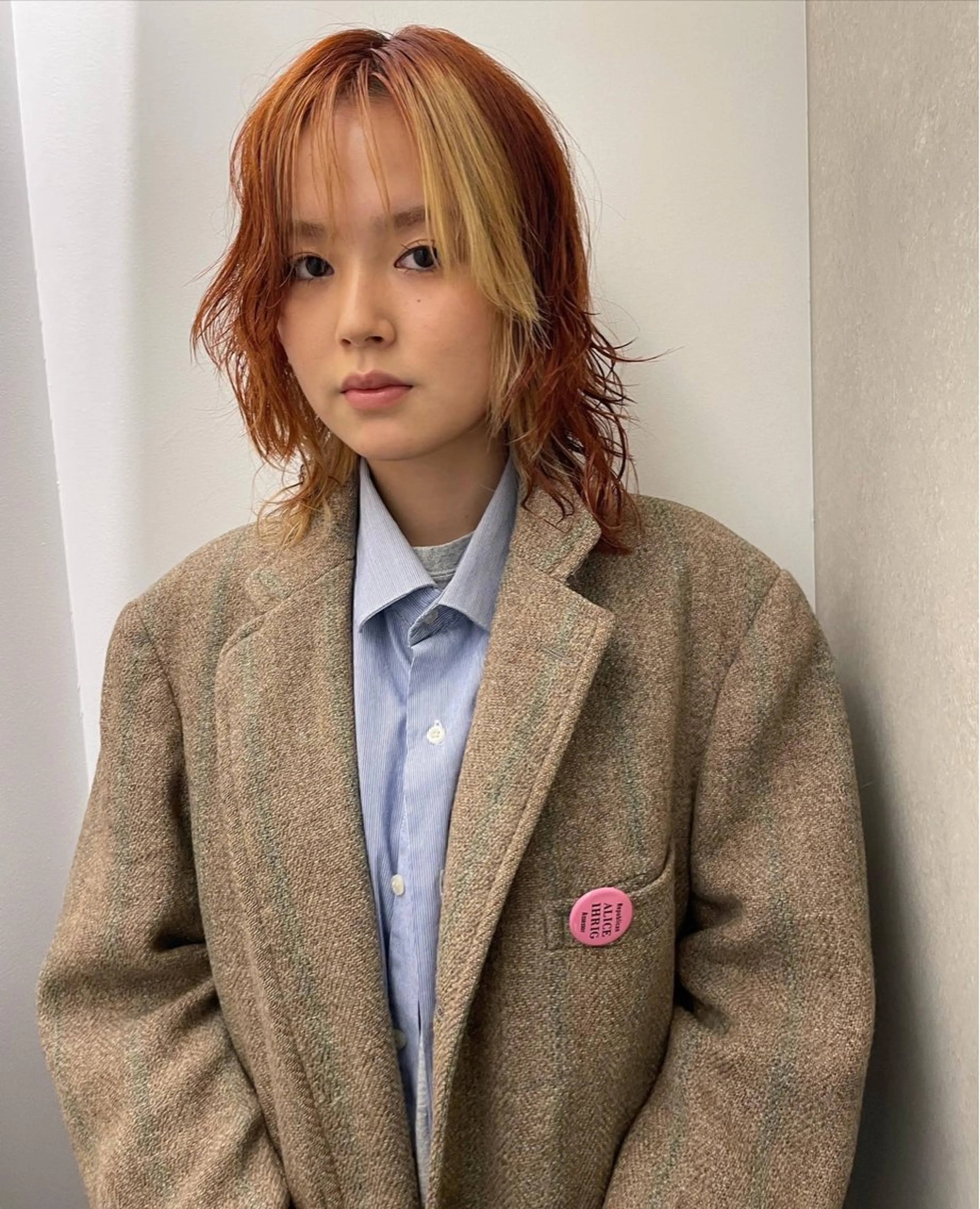 ミディアム カラー ミディアムパーマ ヘアカラー hair&nail ☯️アイリ☯️のネイルデザイン