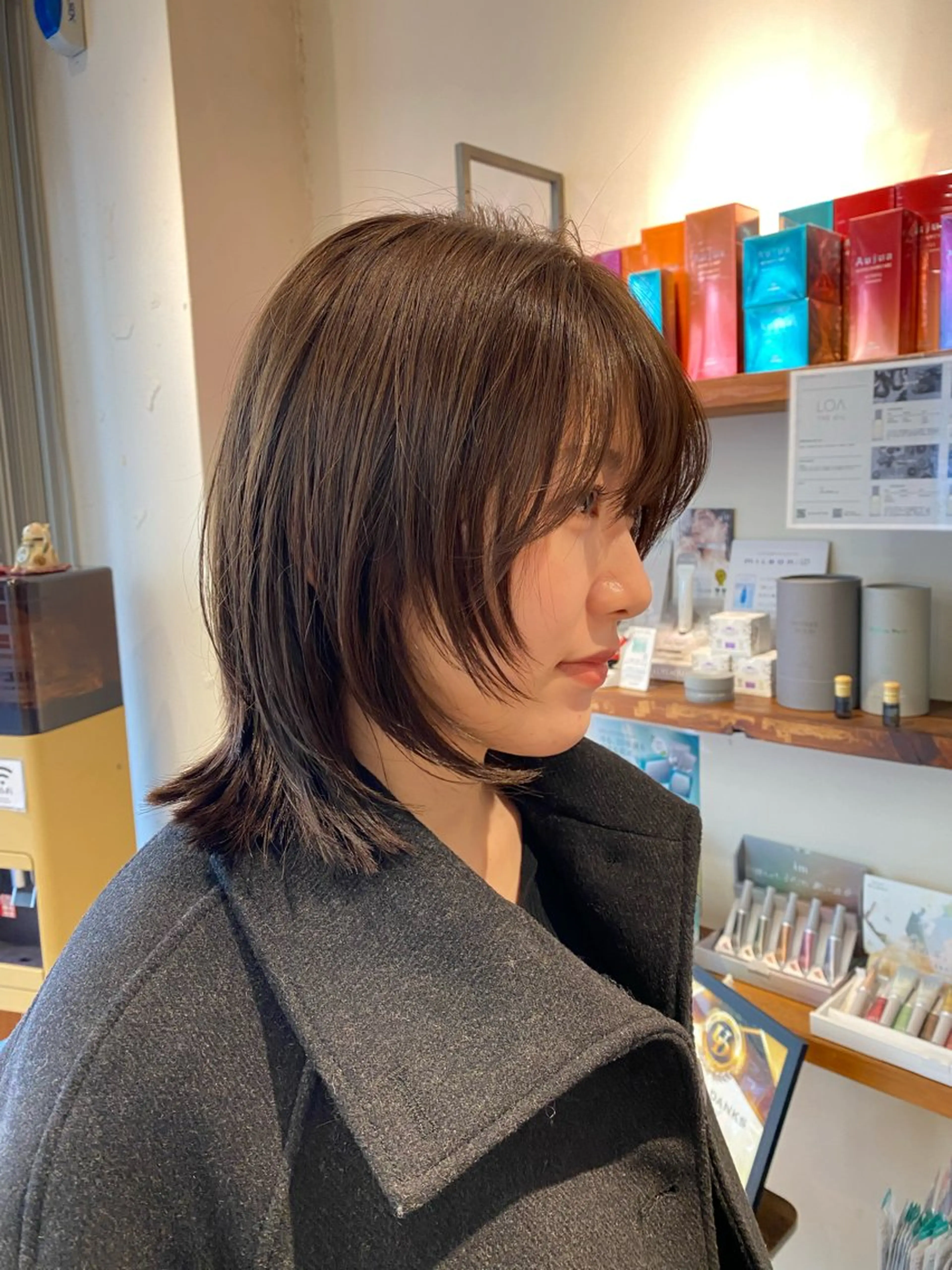 ミディアム カラー カット ヘアカラー ナチュラルヘア🫧 ナナミのヘアスタイル