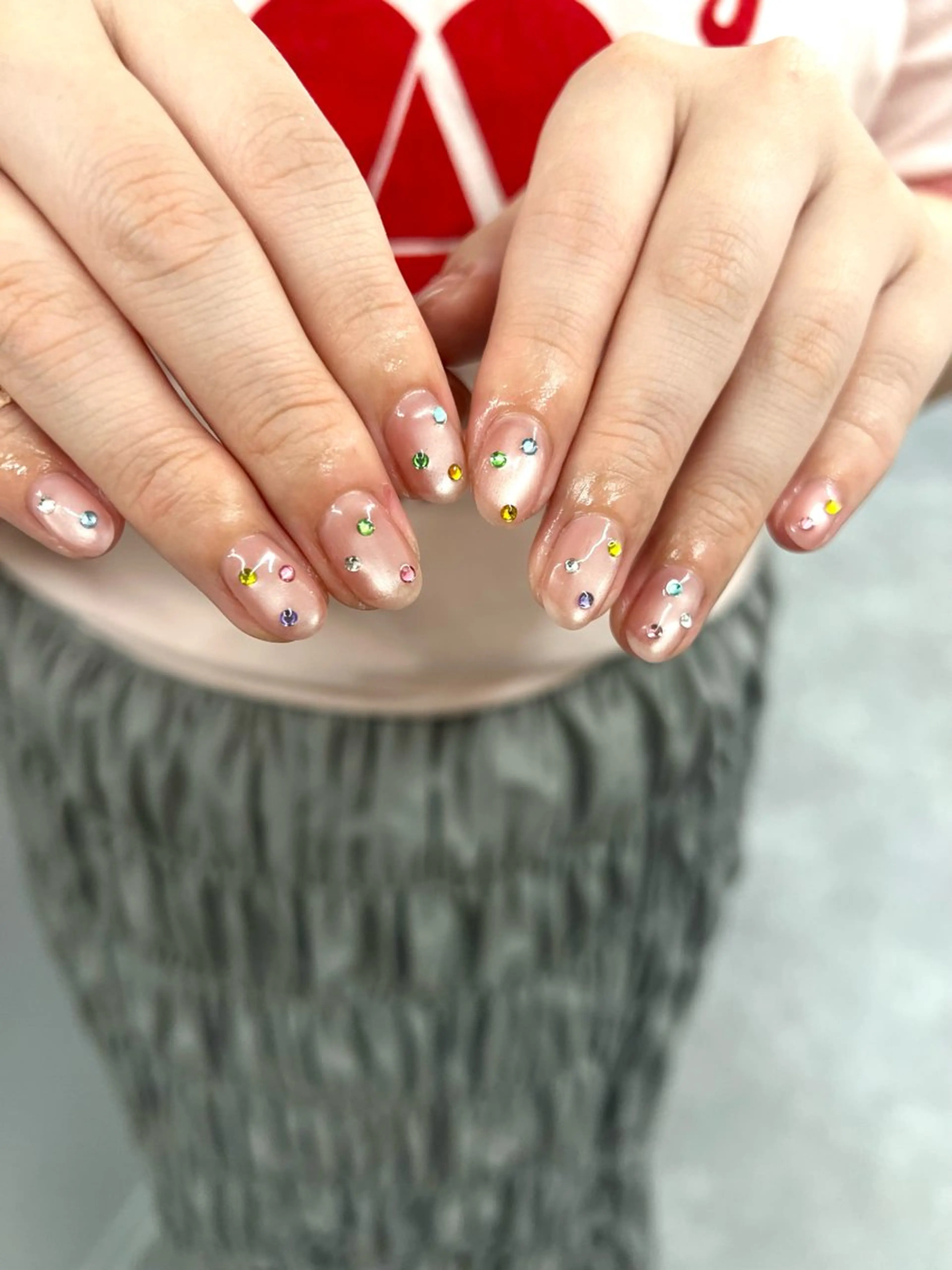 ネイル ジェルネイル マグネットネイル ニュアンスネイル パラジェル リボン ハンドネイル ハンドケア Bana_ Nailのネイルデザイン