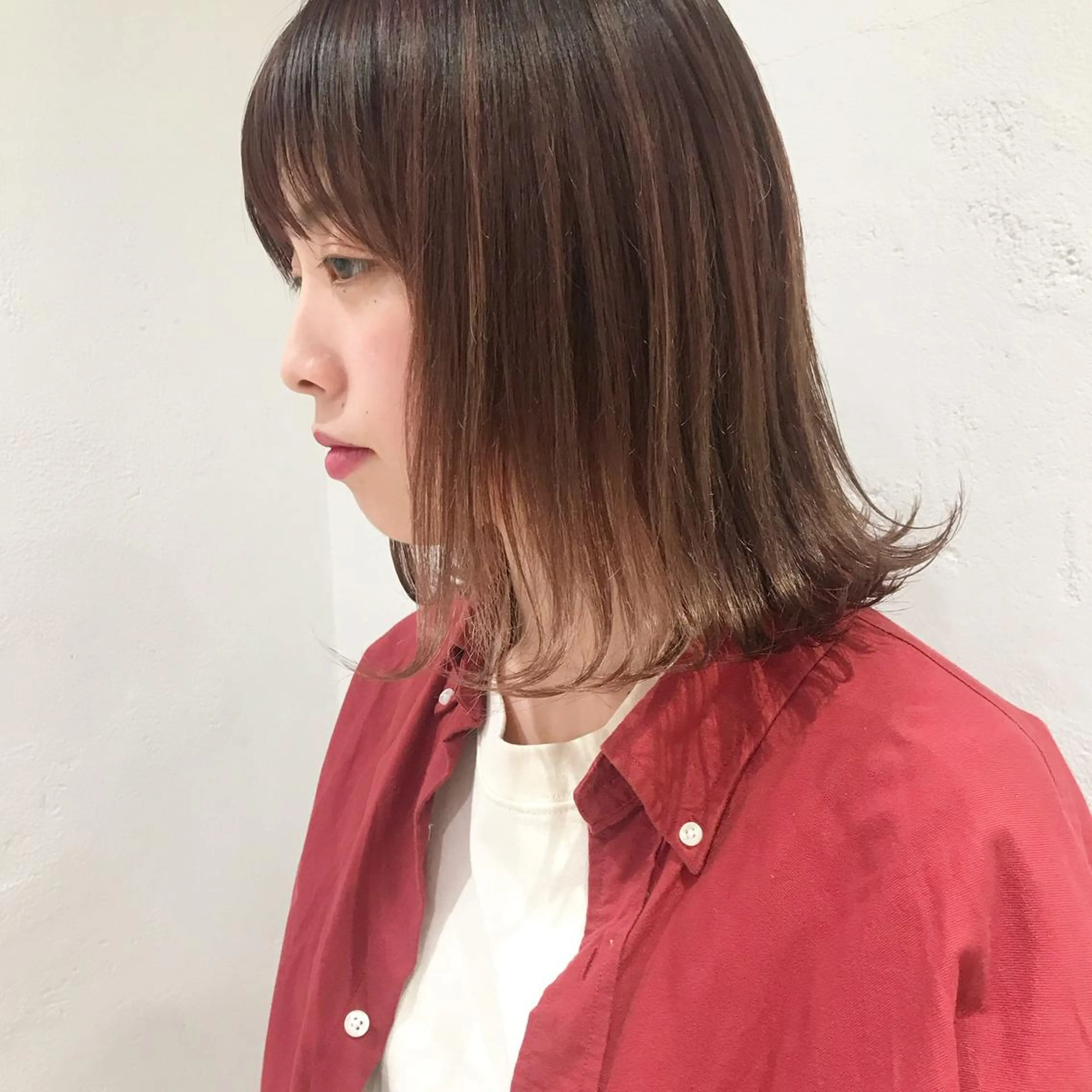 セミロング カラー ヘアアレンジ 🫧透明感カラー/ ボブ/小笠原汐海🪽のヘアスタイル