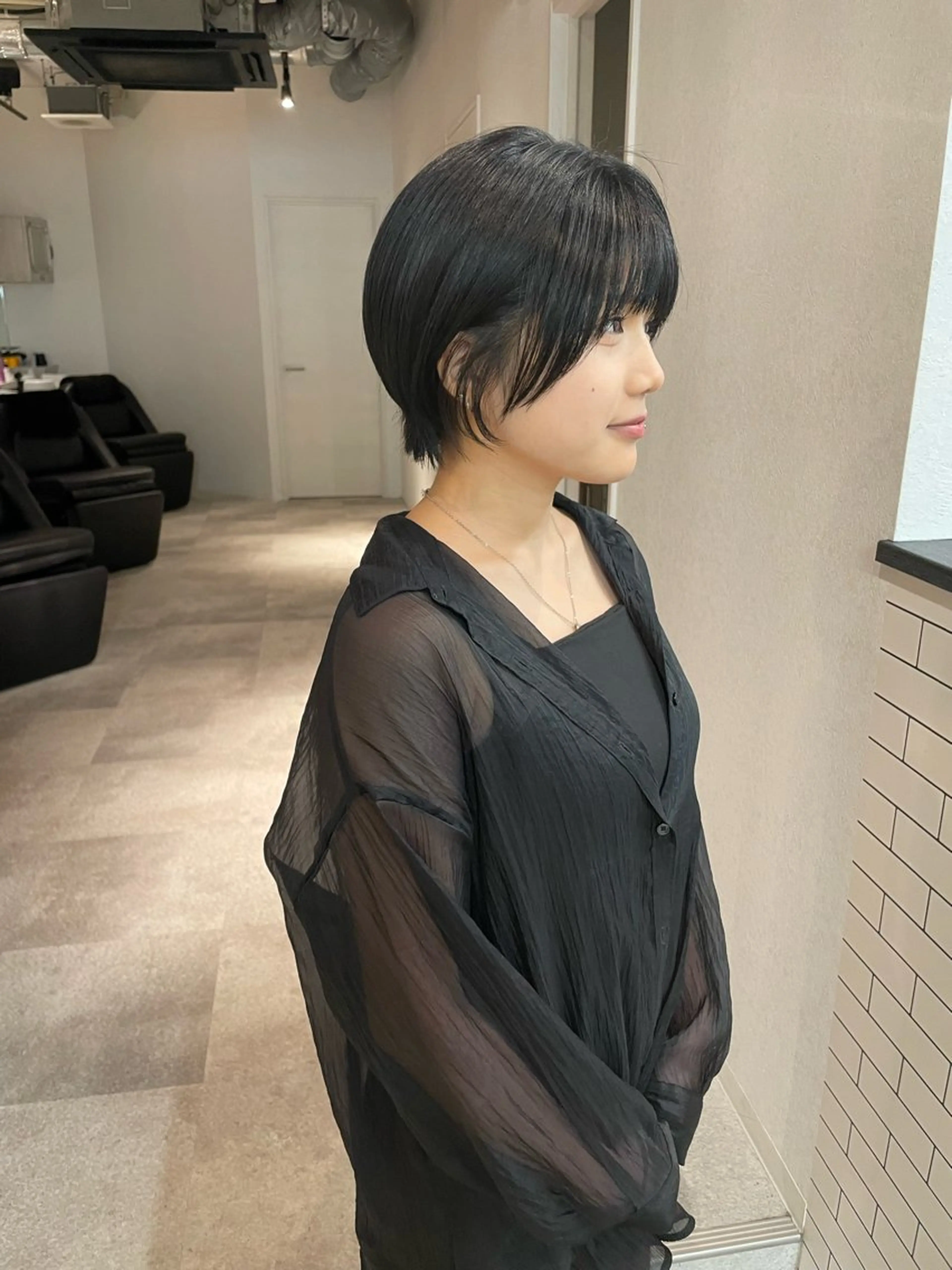 ショート くせ毛 ショートヘア ヘアカラー A/LEE所属・久保田 千尋のヘアスタイル