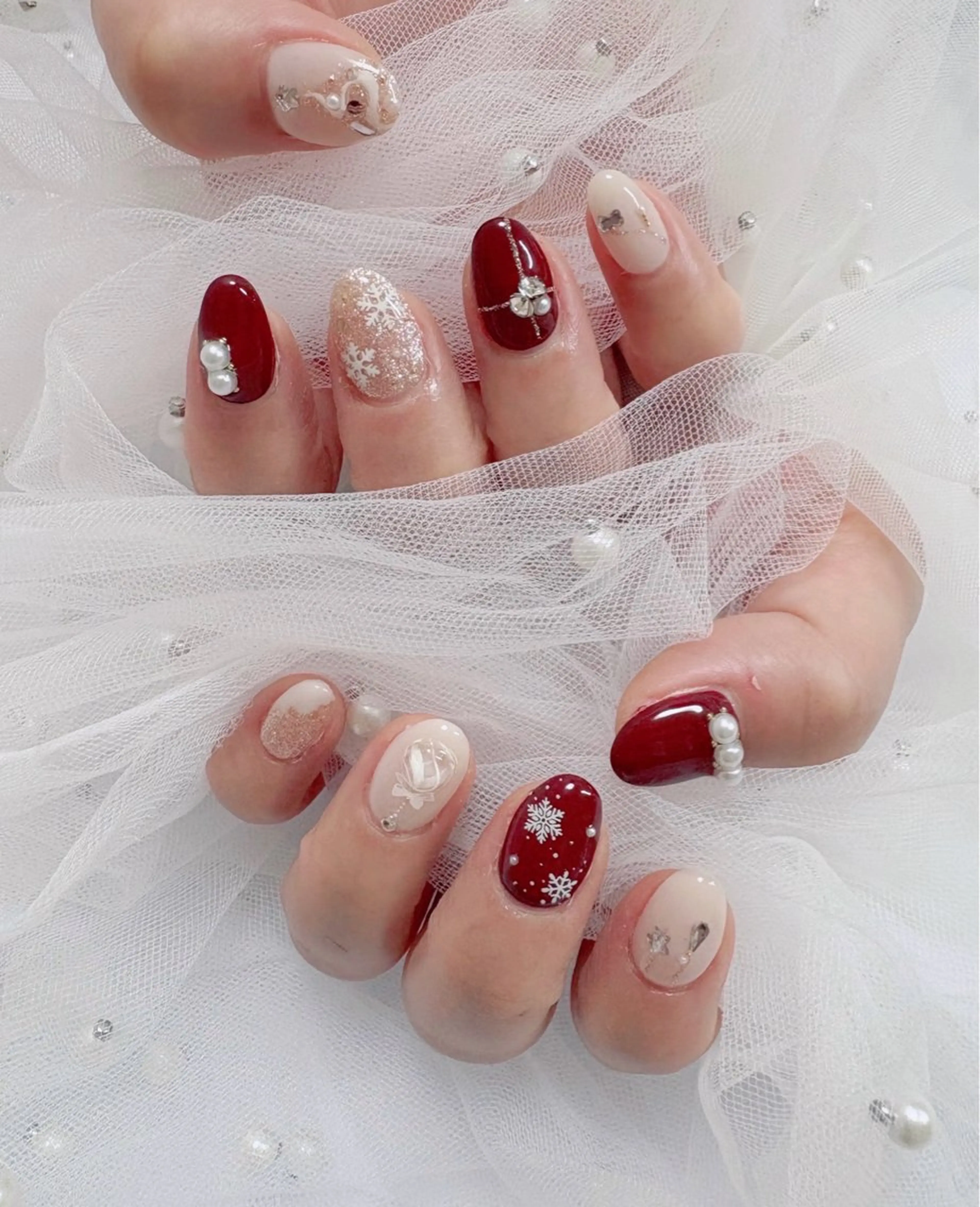ネイル 冬ネイル クリスマス Li beau nailのネイルデザイン