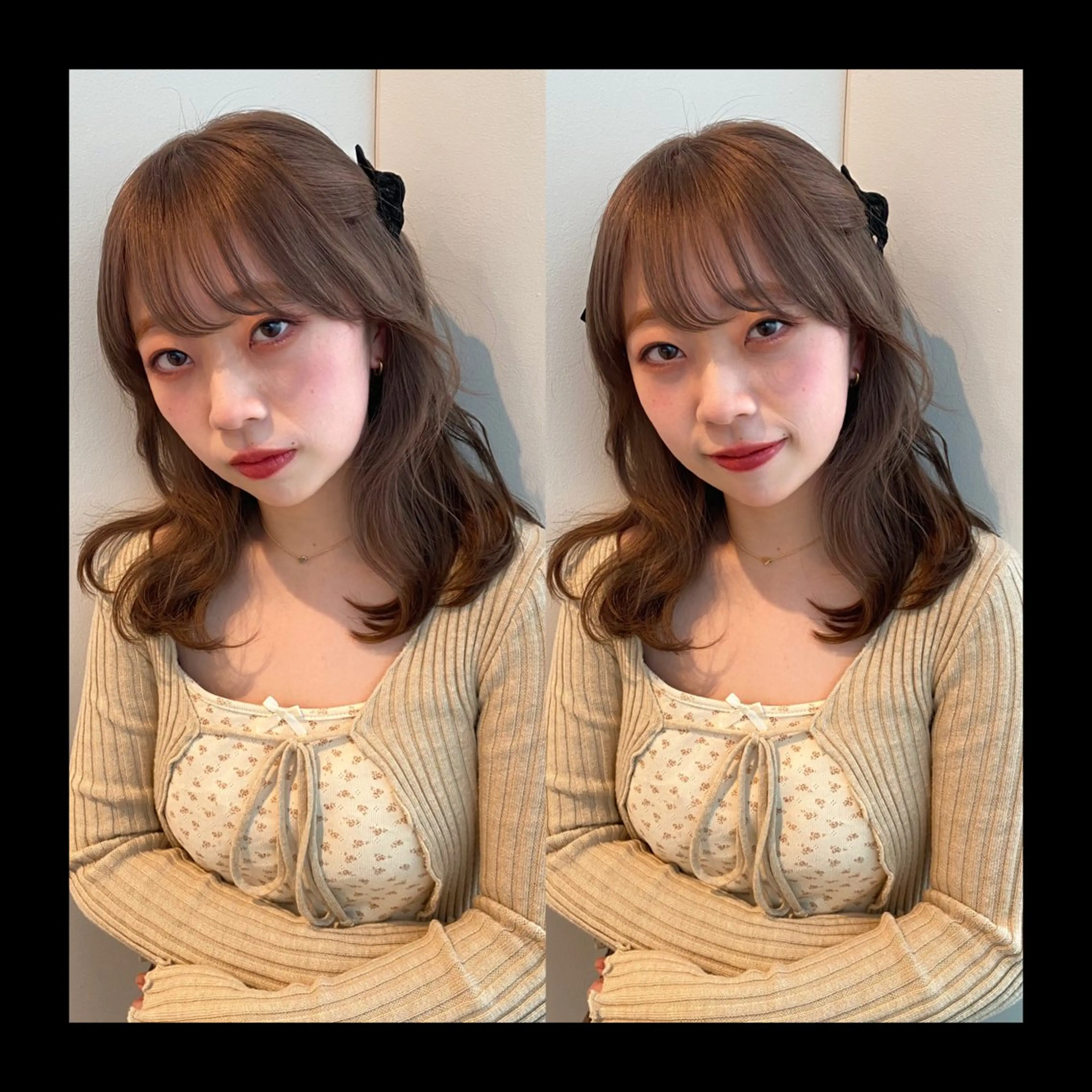 ミディアム カラー ブラウンカラー カット ヘアカラー トリートメント mai / linoah˚✧のヘアスタイル