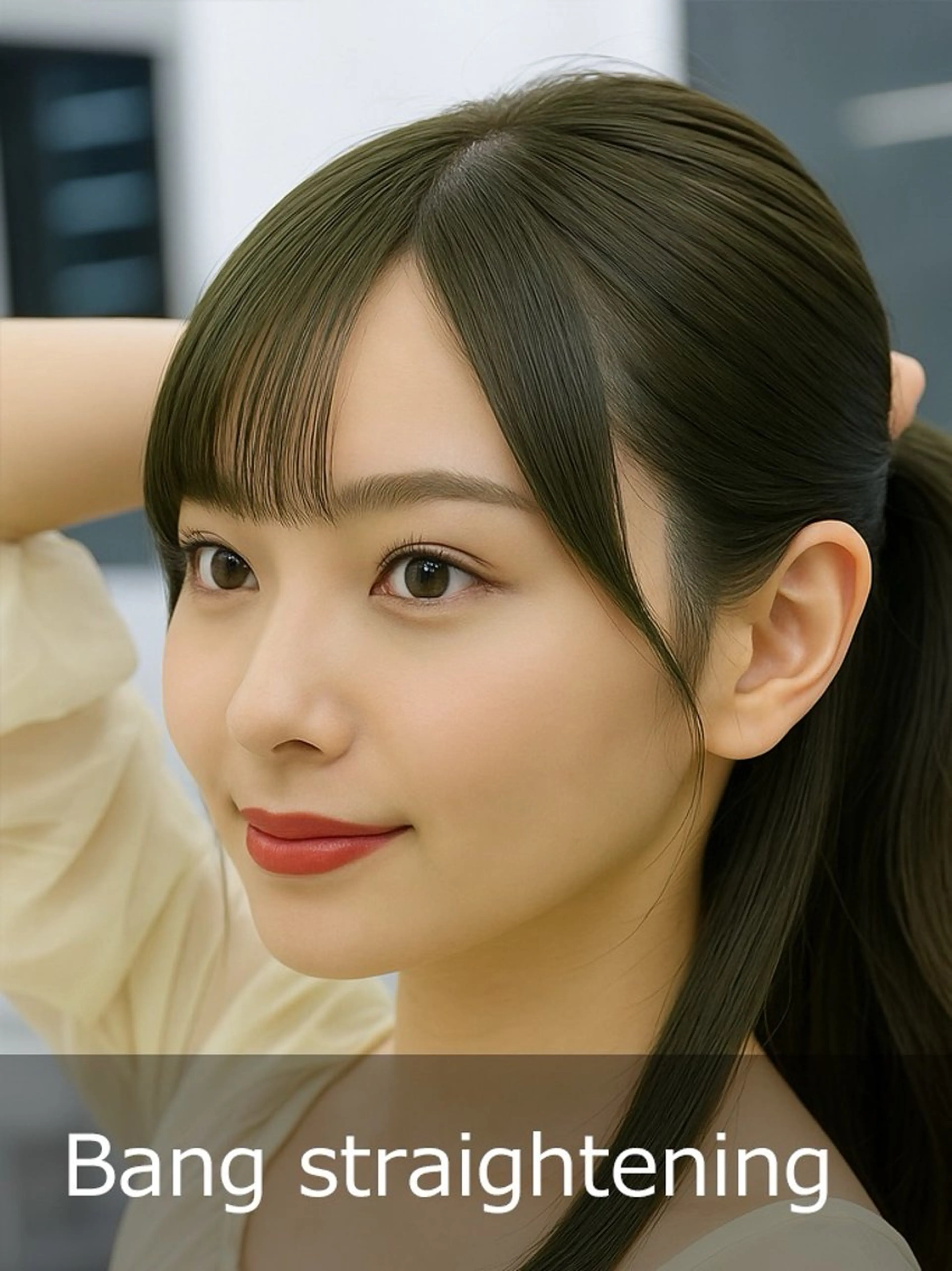 セミロング カット 縮毛矯正 anyhow academyのヘアスタイル