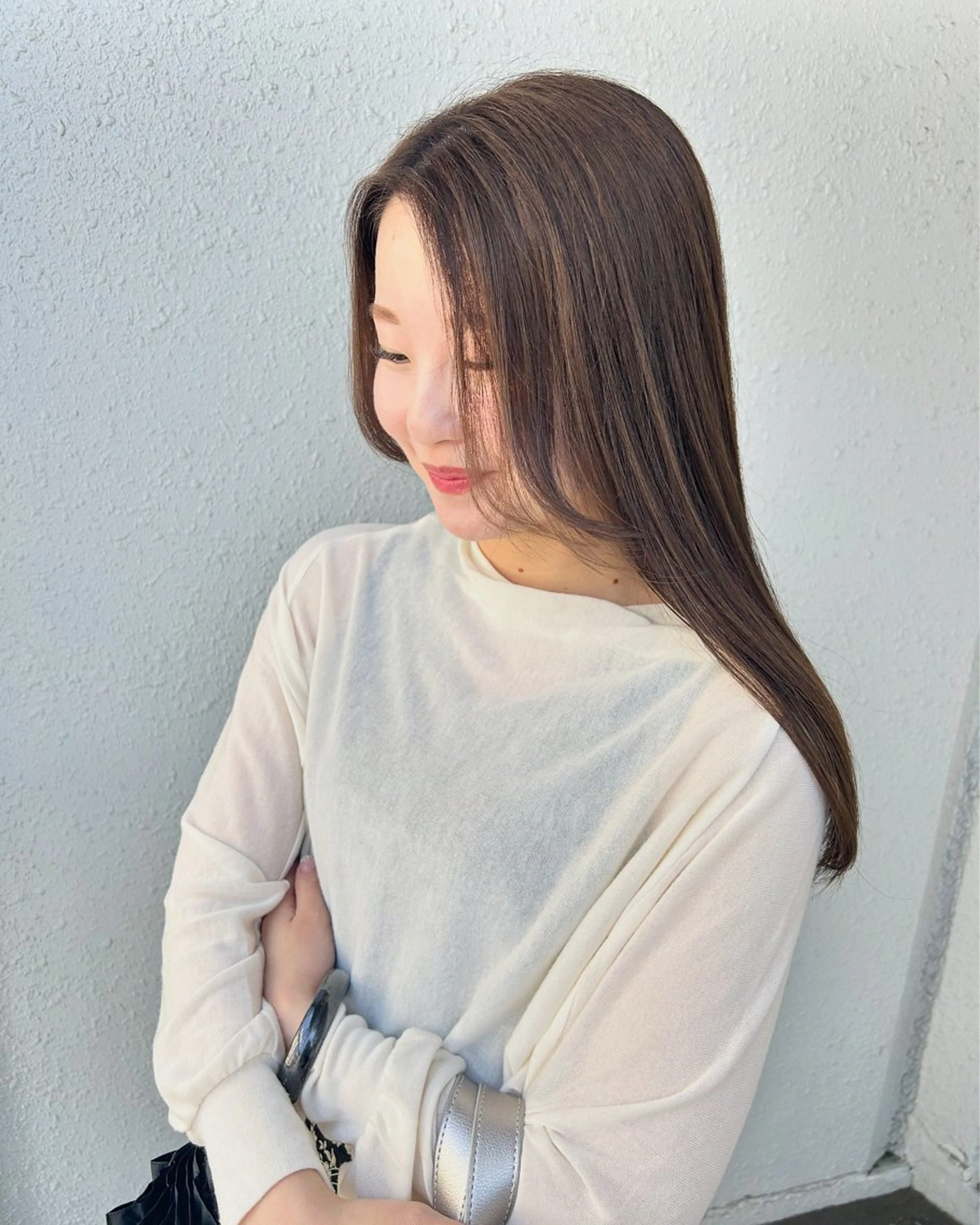 ロング カラー カット ヘアカラー トリートメント 後藤紗英/髪質改善 /オリーブベージュのヘアスタイル