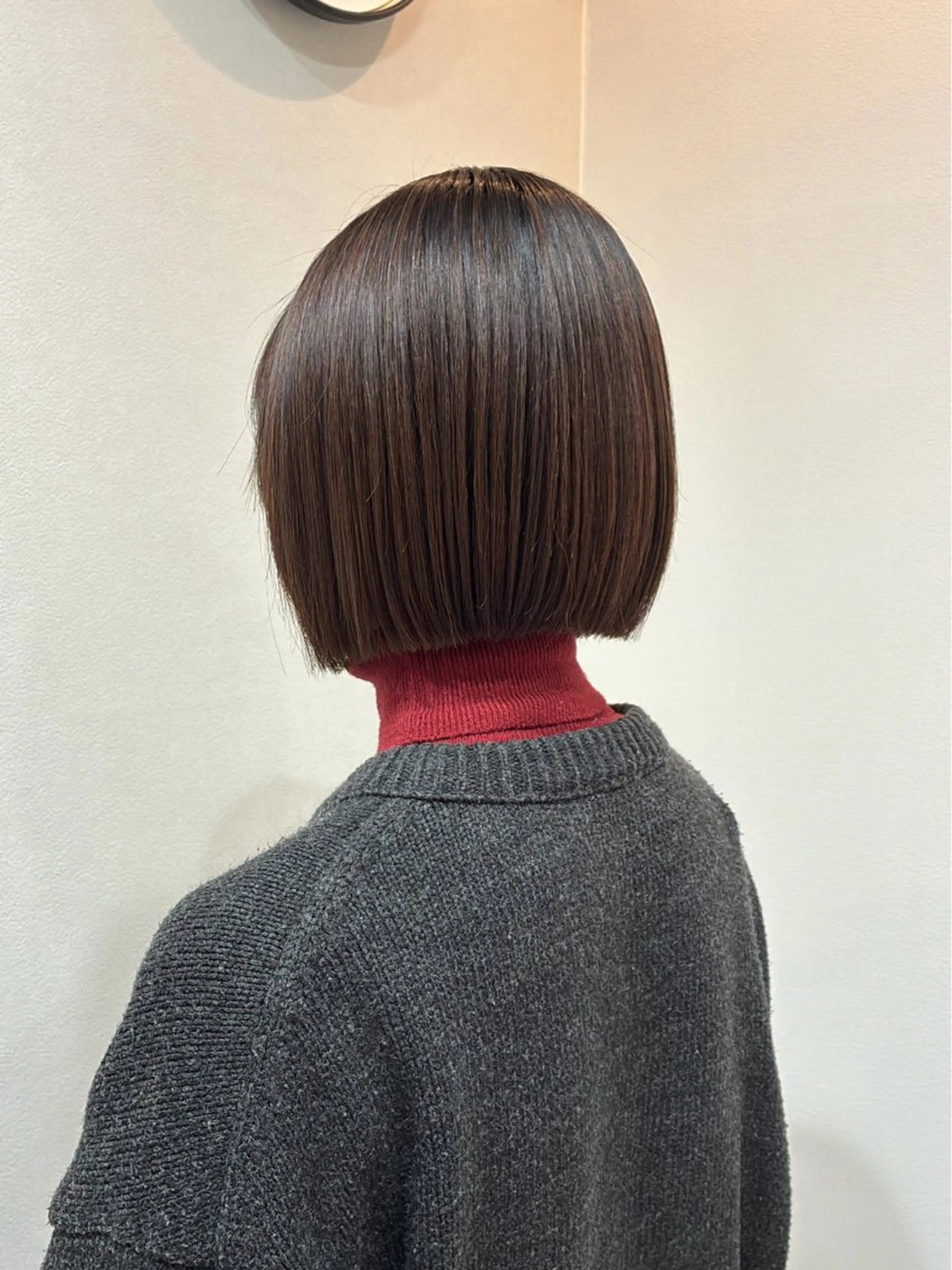 ショート ボブ 縮毛矯正 カット 縮毛矯正 柴田　真衣 .のヘアスタイル