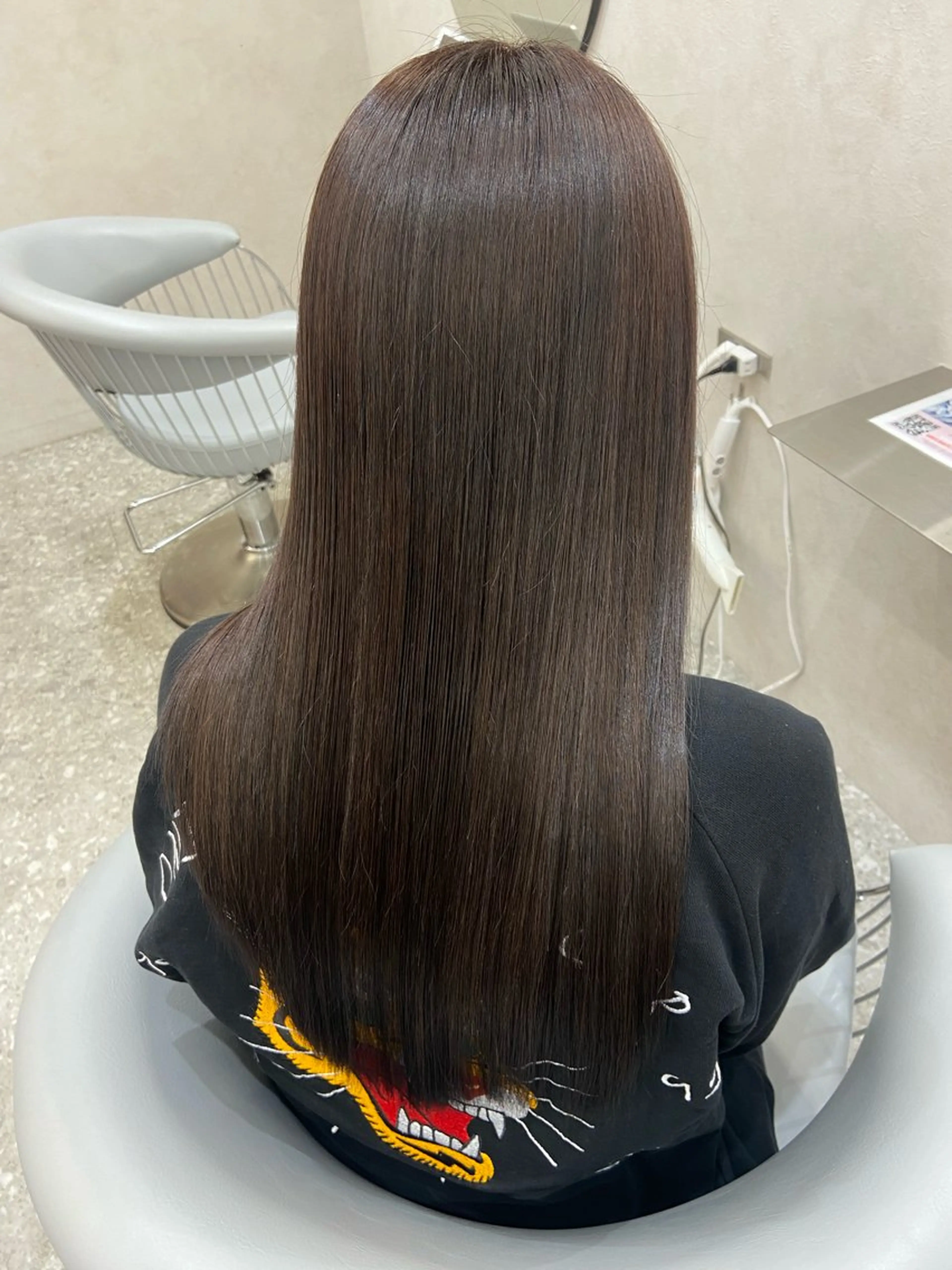 セミロング カラー グレージュ 韓国風ヘア カット ヘアカラー トリートメント 新宿/韓国ヘア 中明度カラー/かやのヘアスタイル