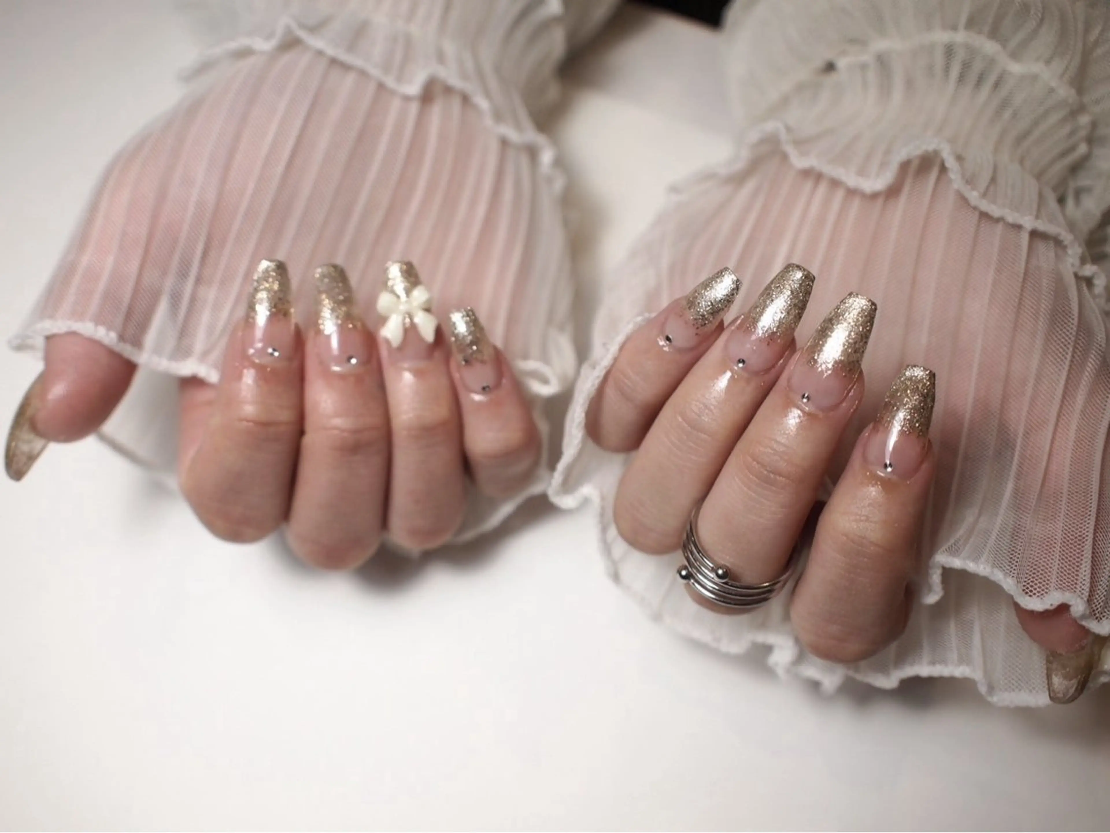 ネイル グラデーション ラメ(グリッター) ラメグラデーション ハンドネイル ORGAN makiのネイルデザイン