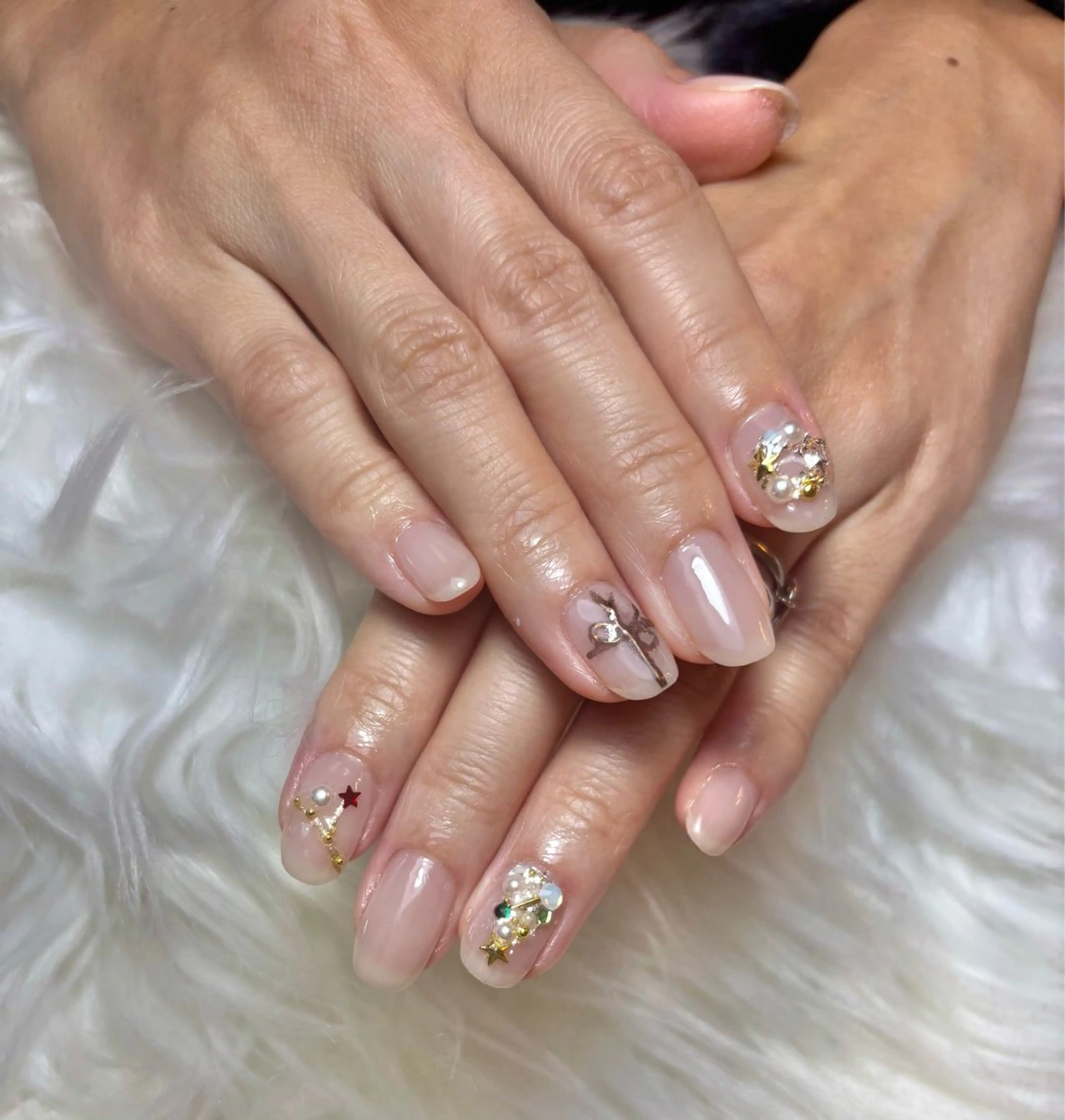 ネイル 冬ネイル クリスマス ハンドネイル Lino.b所属・Aulu’b@ ayakaのネイルデザイン