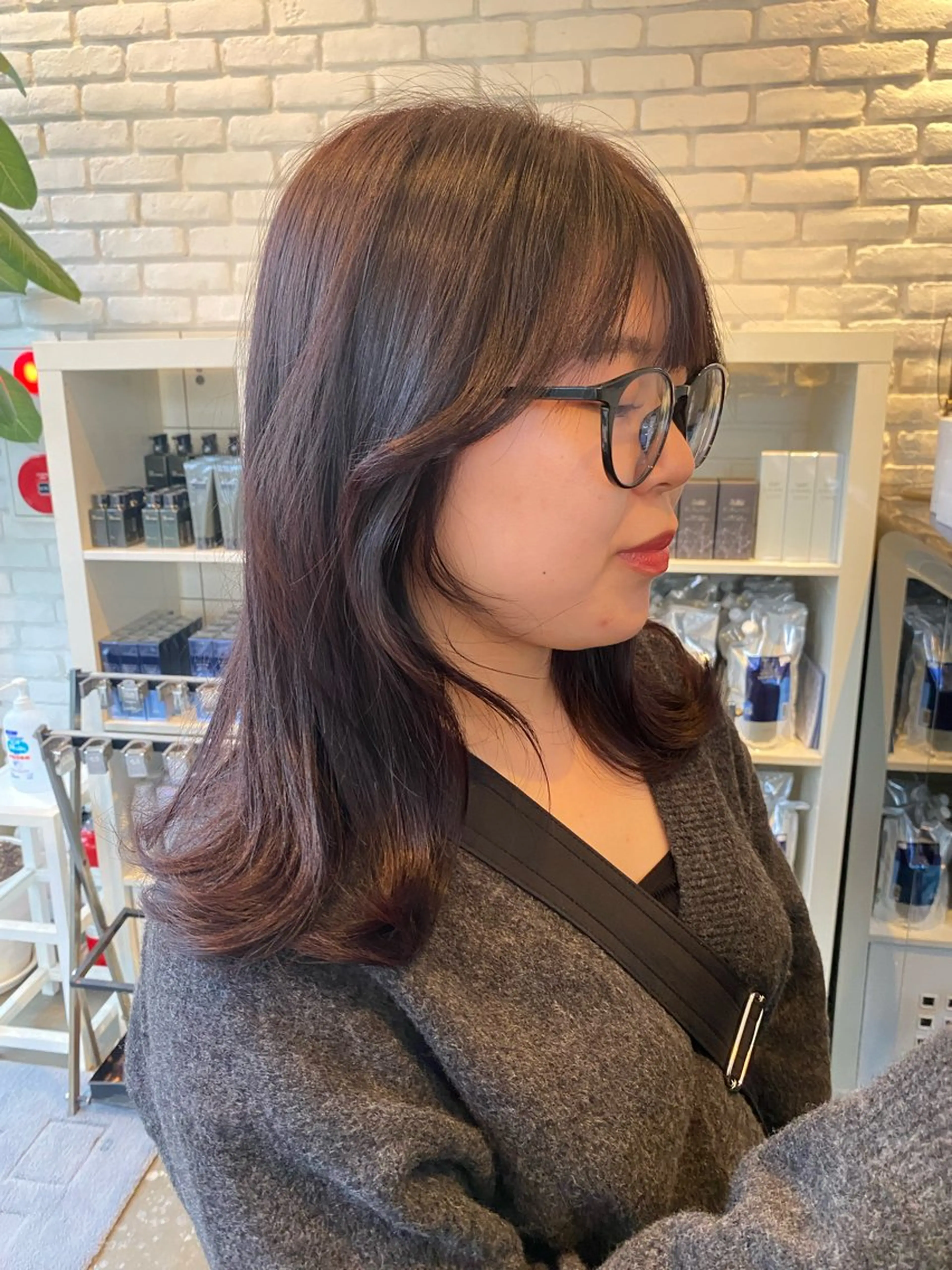 ミディアム カラー ヘアカラー トリートメント ヘアセット DIFINOaoyama所属・🎧ayaka/ボブ /透明感カラー🩵のヘアスタイル