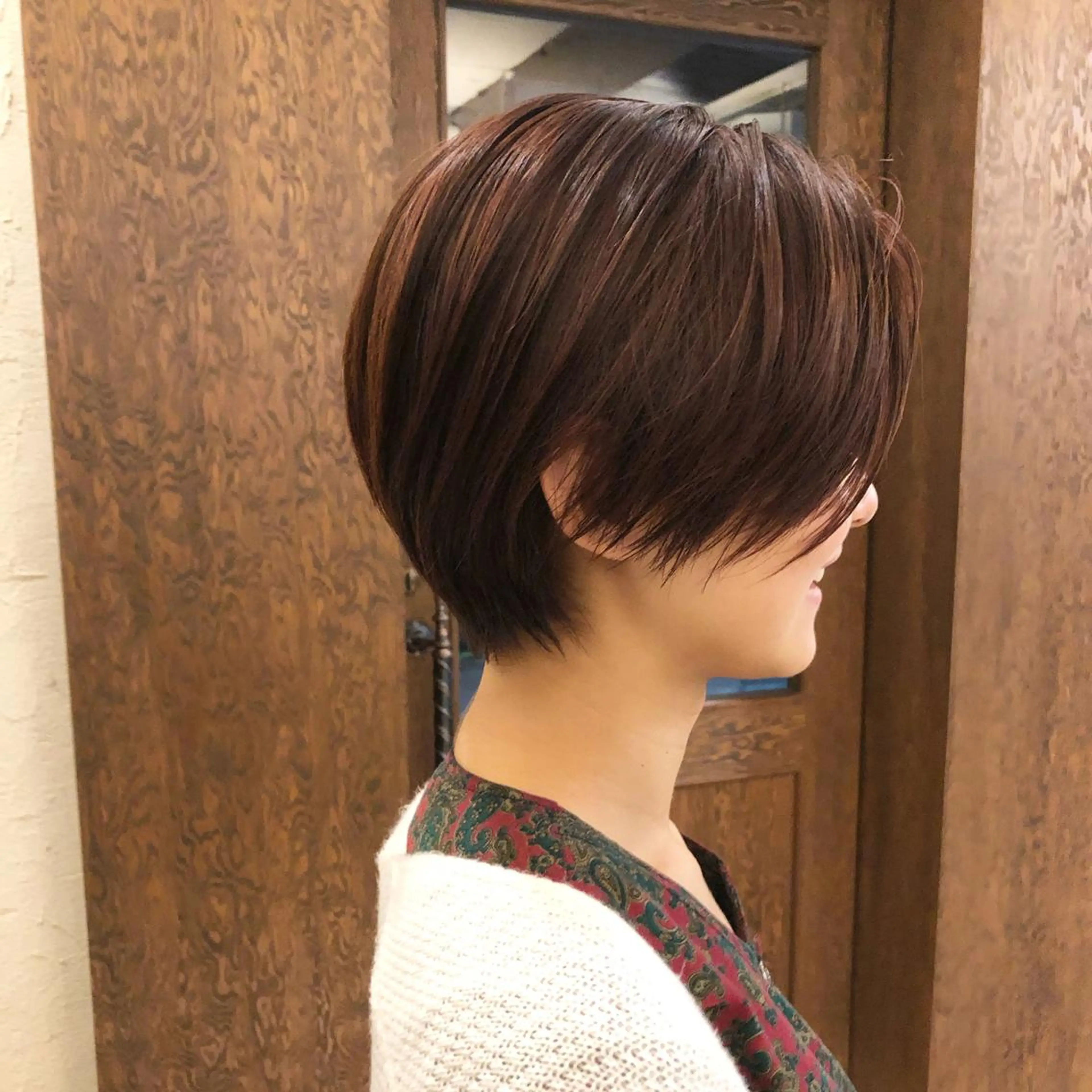 ショート カラー ハンサムショート ハイライトカラー ハイライト ショートヘア ヘアカラー トリートメント ヘアセット 艶髪育成サロン 京橋　shinのヘアスタイル