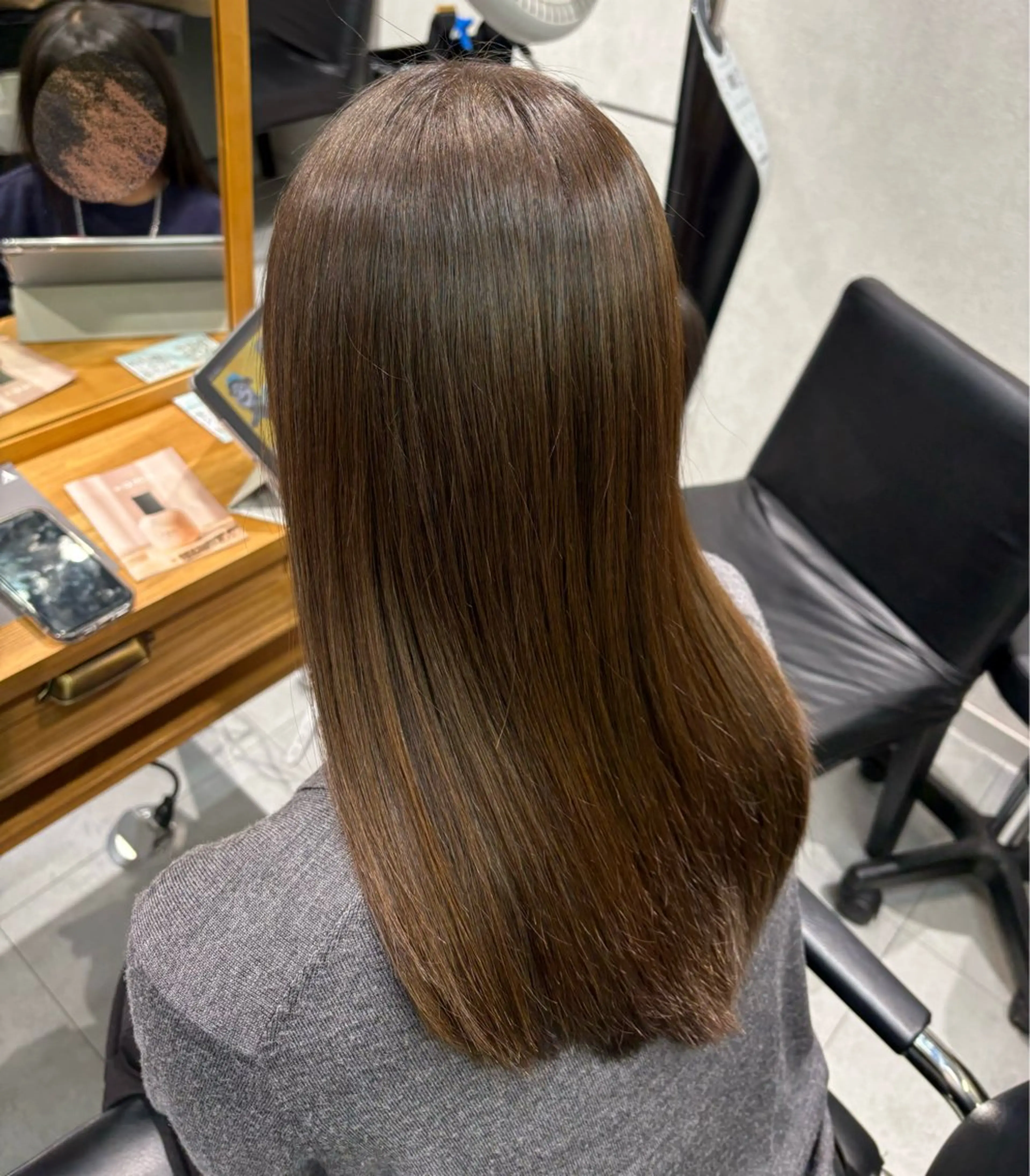 セミロング 髪質改善 縮毛矯正 トリートメント 酸熱トリートメント ヘアカラー カラーモデル募集 ✨🤍モモハ🤍✨のヘアスタイル